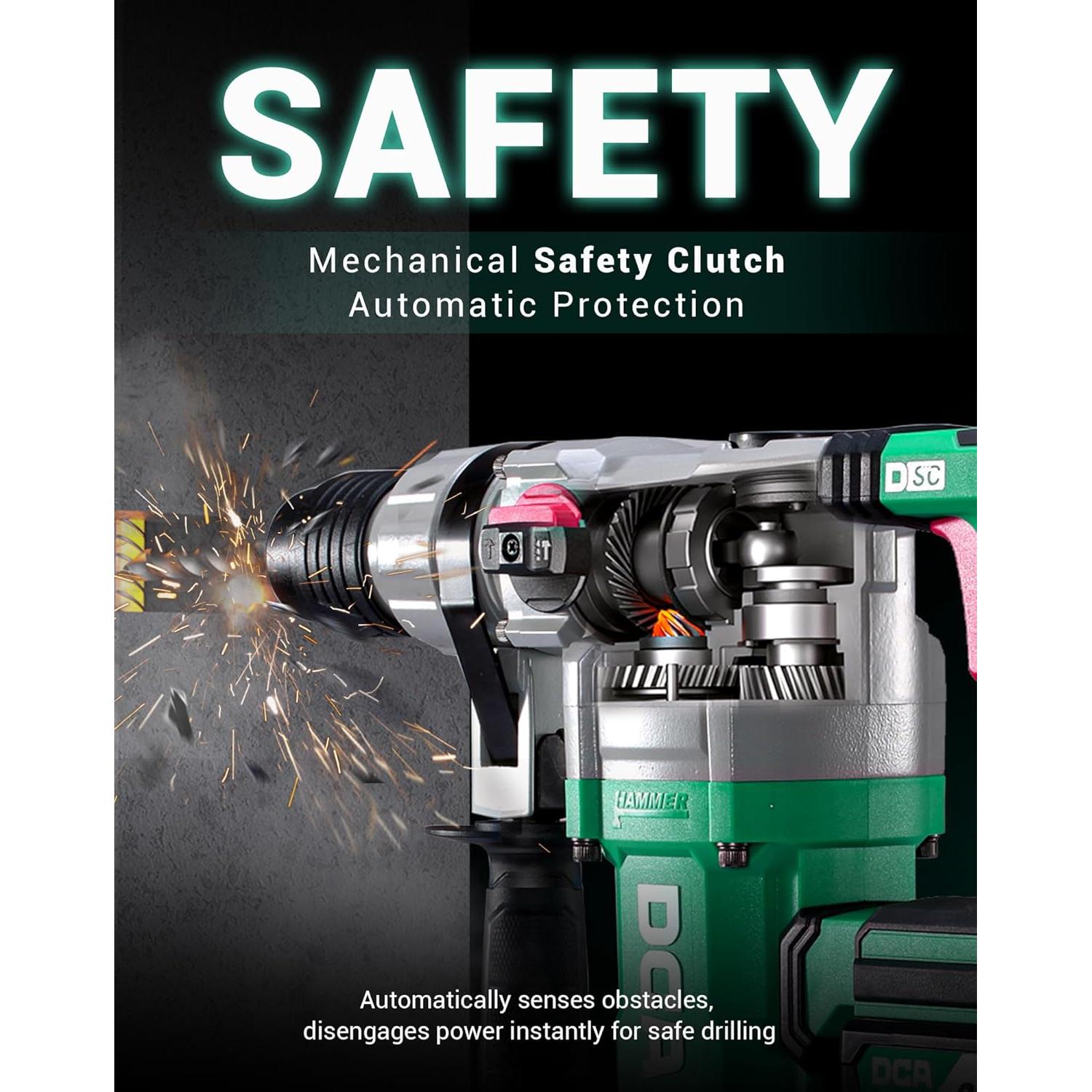 Taladro de Martillo Rotativo DCA 20V 900W 4.5J Sin Cable