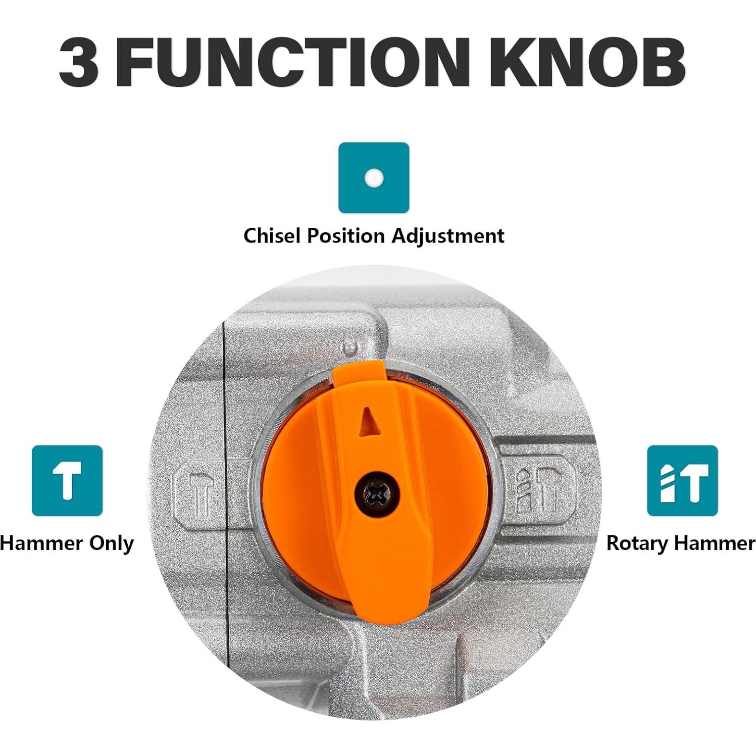 Martillo Rotativo Berserker 42M 1600W SDS-Max 3 Modos