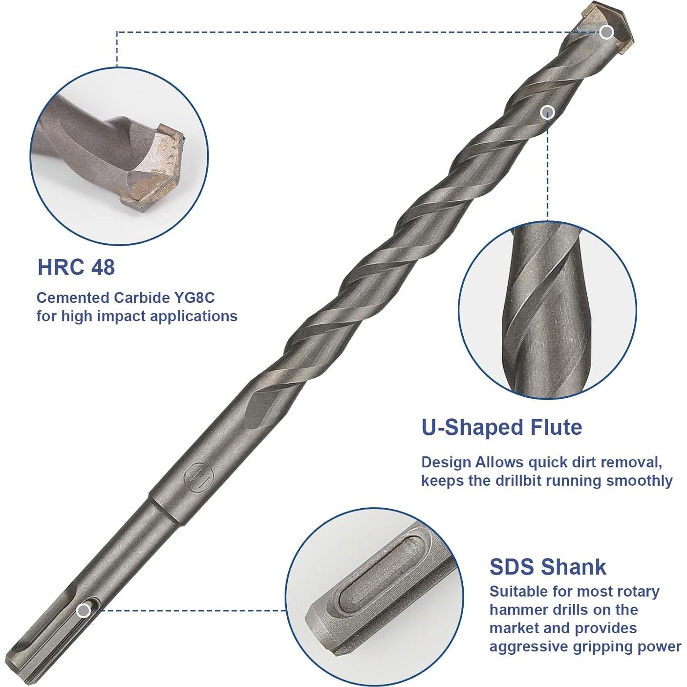 Juego de Brocas y Cinceles COMOWARE 17 Piezas para Martillo
