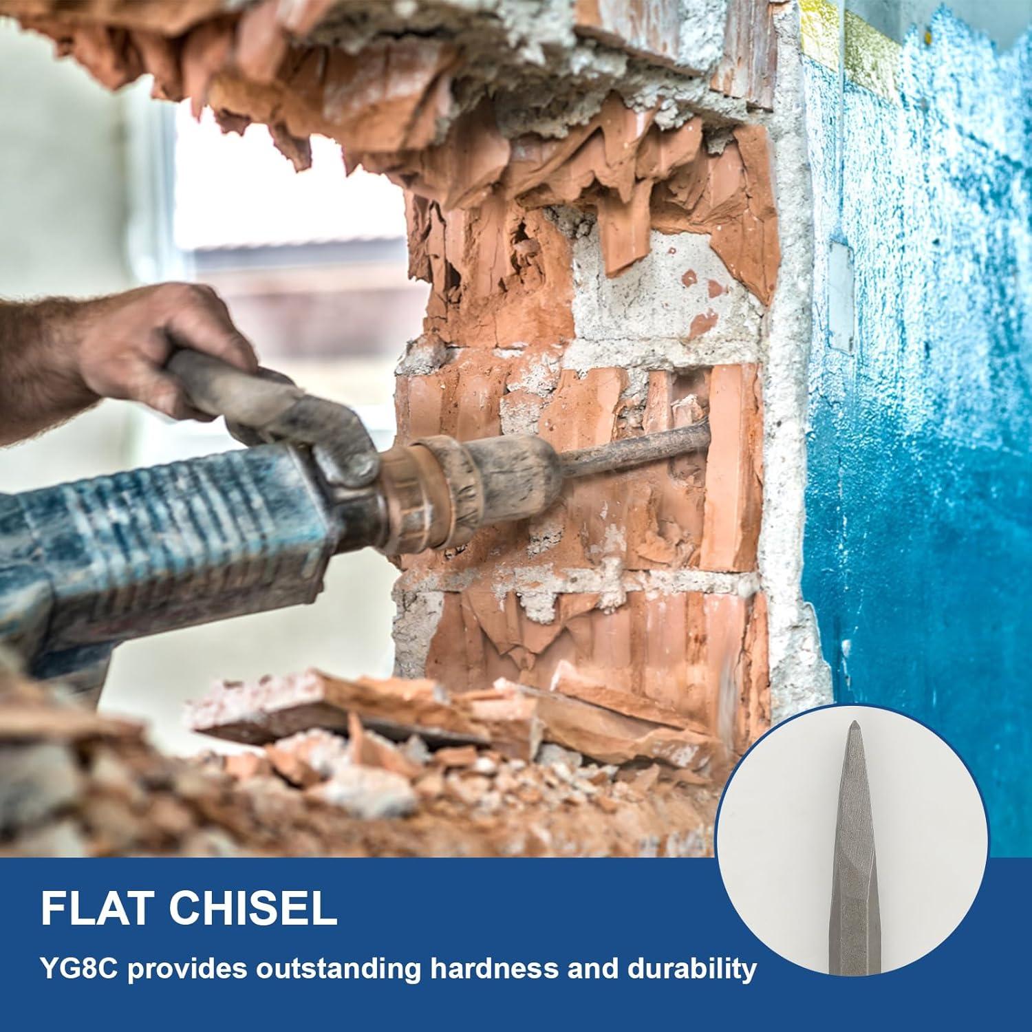 Juego de Brocas y Cinceles COMOWARE 17 Piezas para Martillo