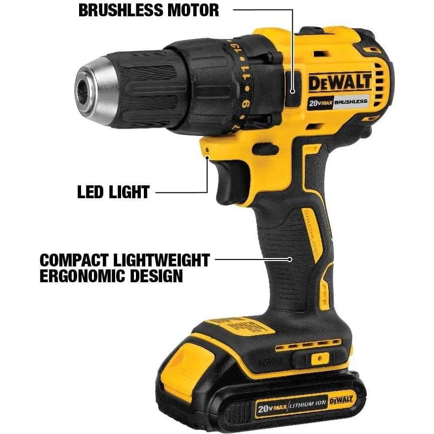 Taladro Inalámbrico DEWALT 20V DCD777B 1/2" Compacto