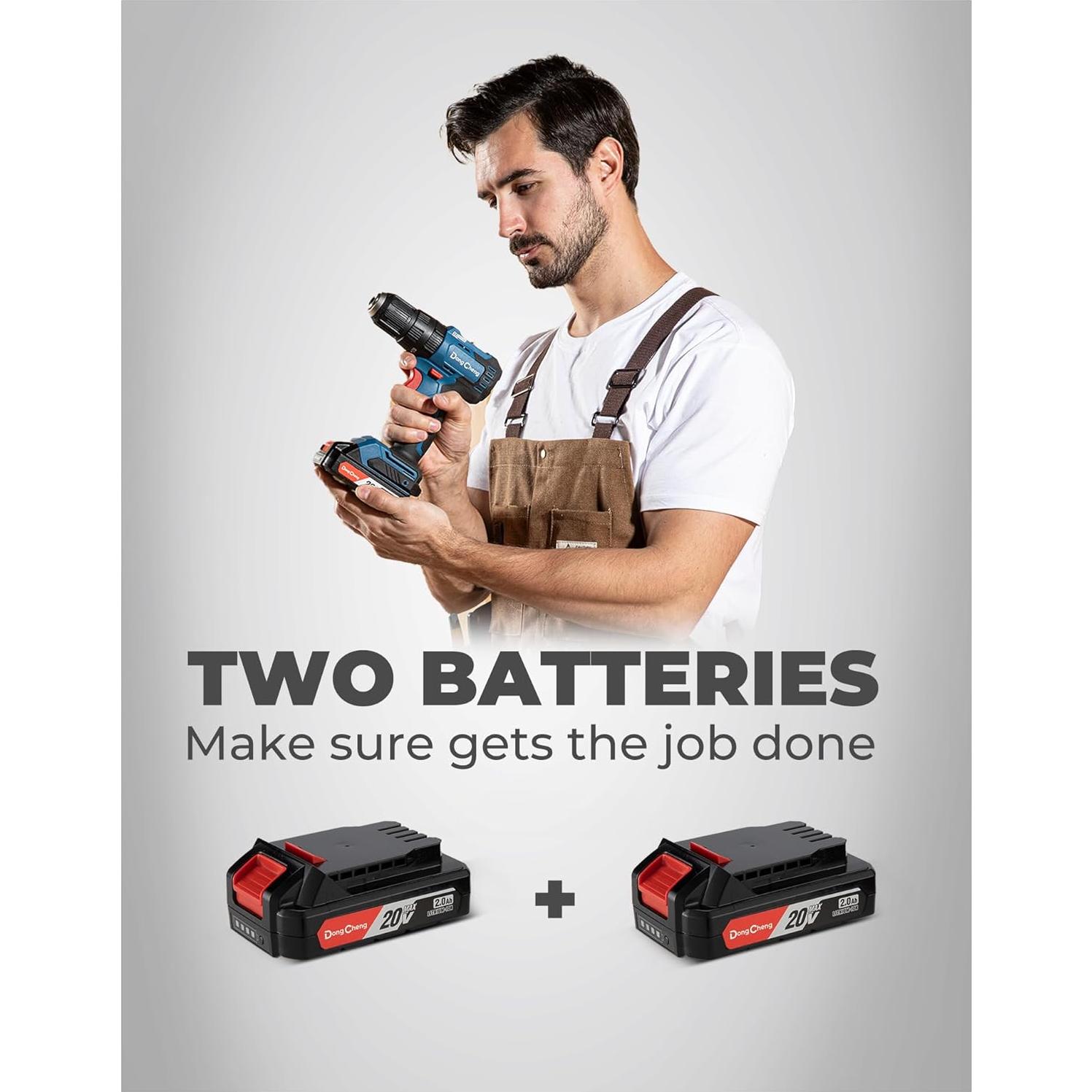 Taladro de Percusión Dong Cheng 20V Sin Escobillas 443 Nm