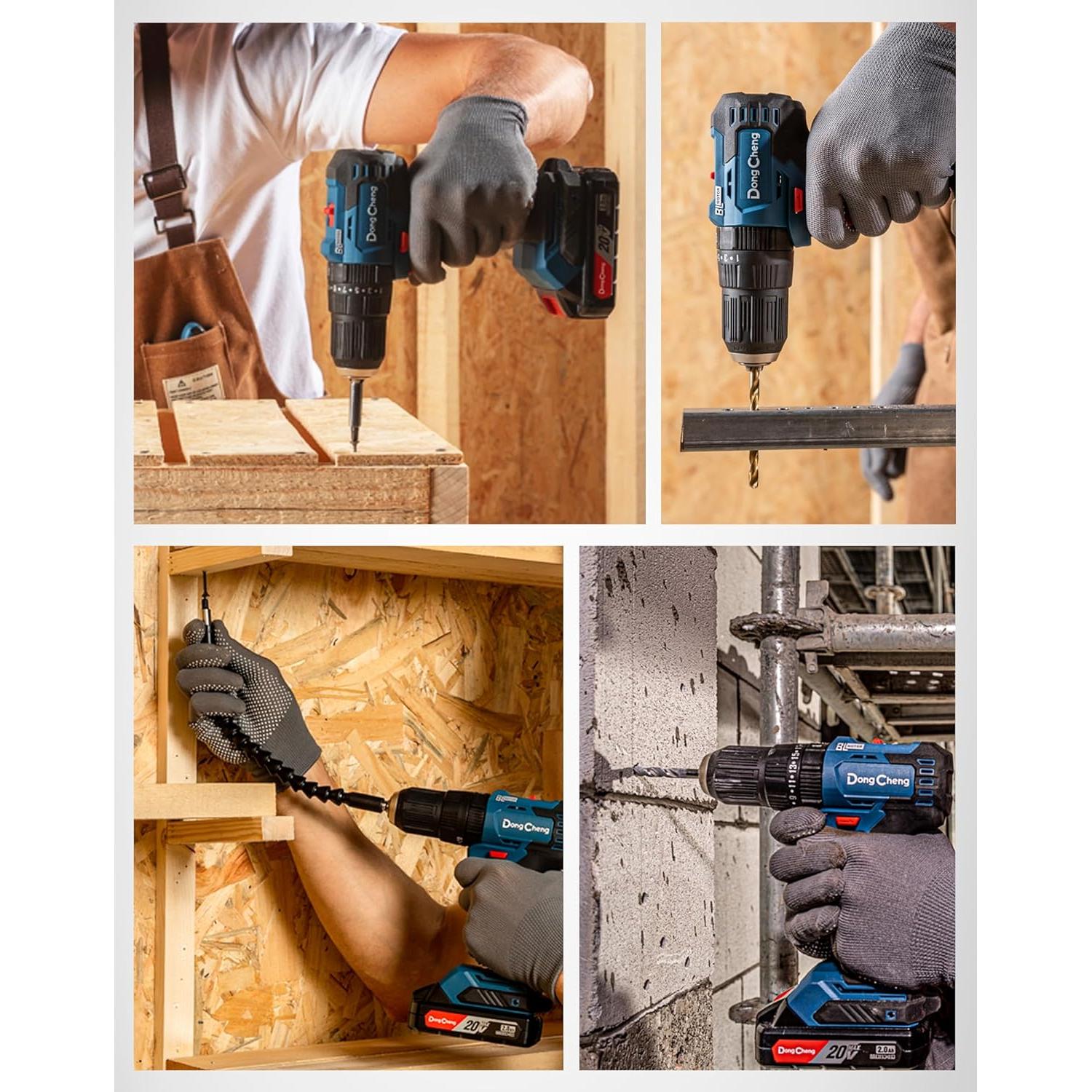 Taladro de Percusión Dong Cheng 20V Sin Escobillas 443 Nm