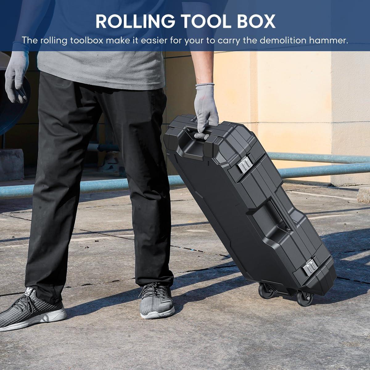 Martillo Demoledor ENEACRO 1700W SDS-Hex 65 Joules con Accesorios