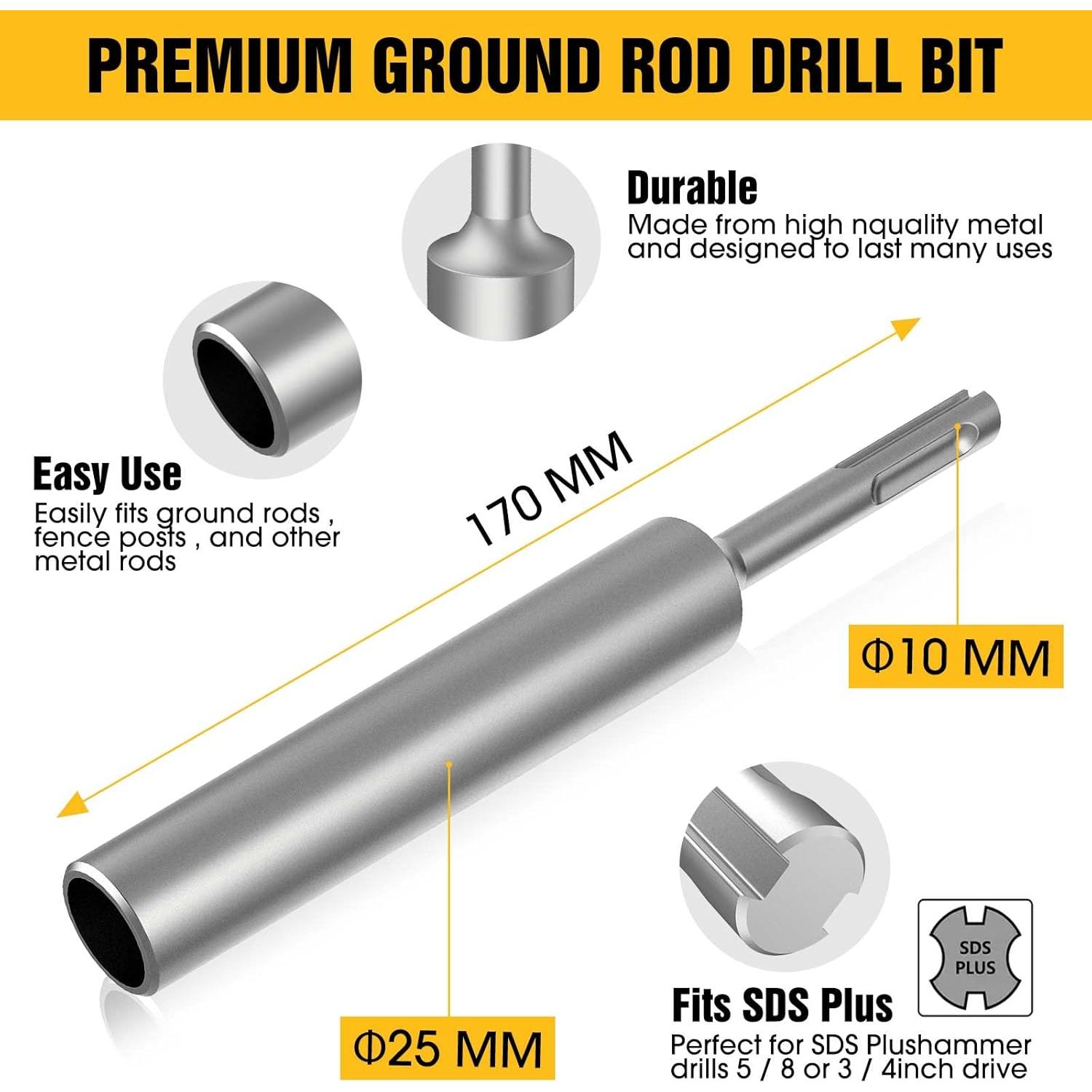 Conductor de Varilla de Tierra SKMYL SDS Plus 170mm Acero