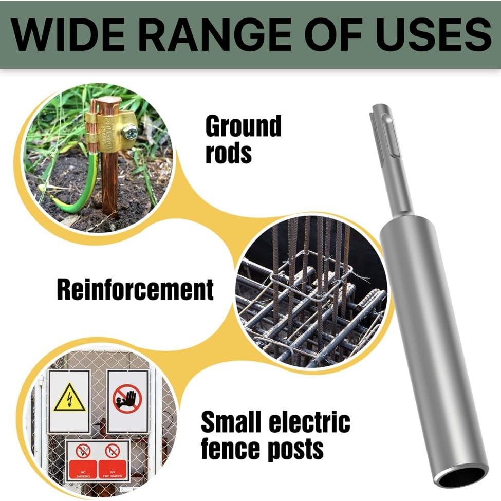 Conductor de Varilla de Tierra Mdkave SDS-Plus 172mm Duradero