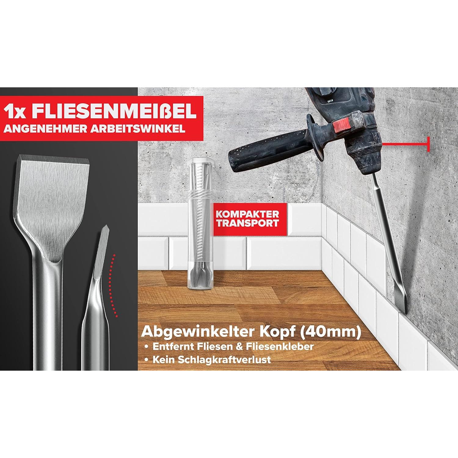 Juego de Cinceles SDS-Plus SPProducts 4 Piezas para Concreto