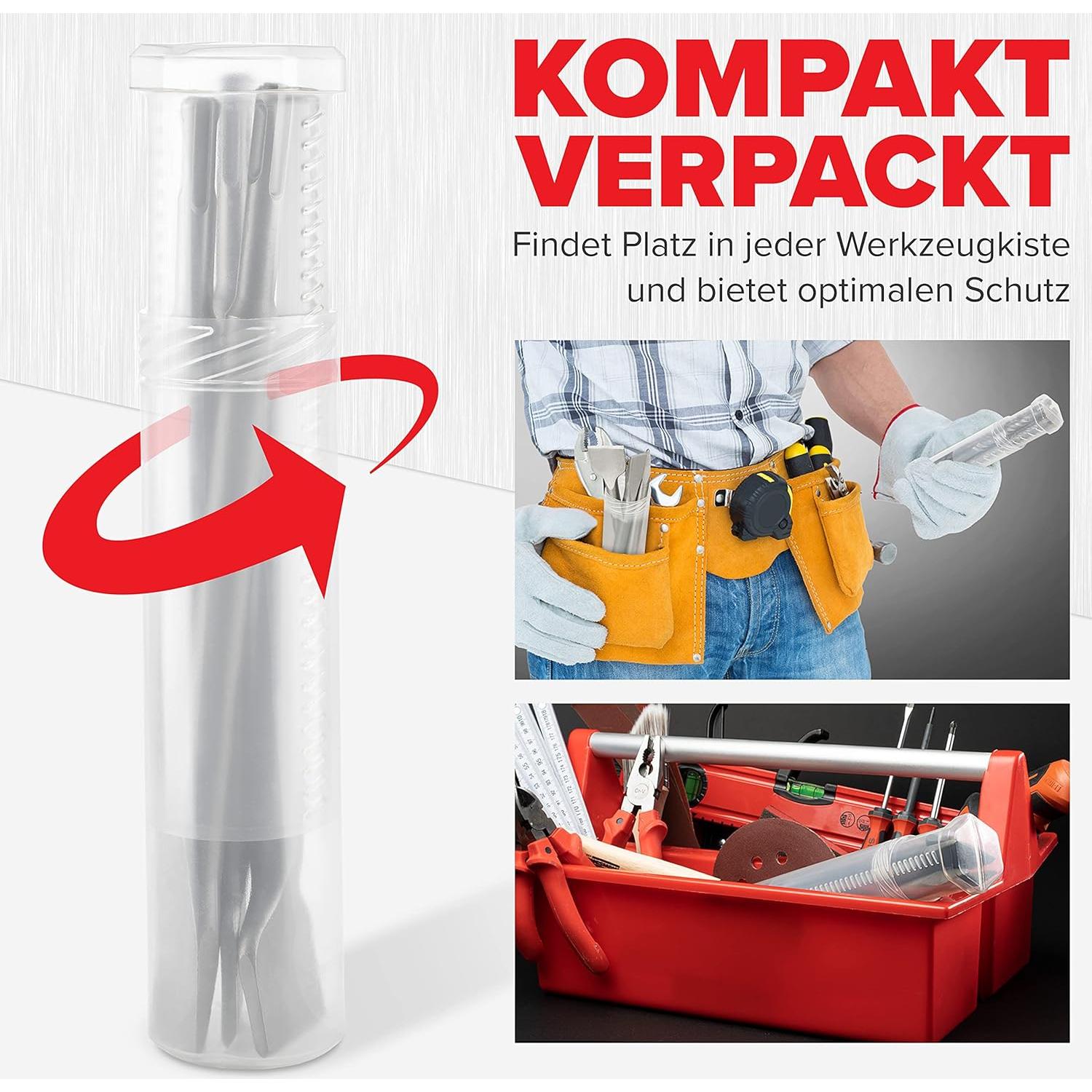 Juego de Cinceles SDS-Plus SPProducts 4 Piezas para Concreto