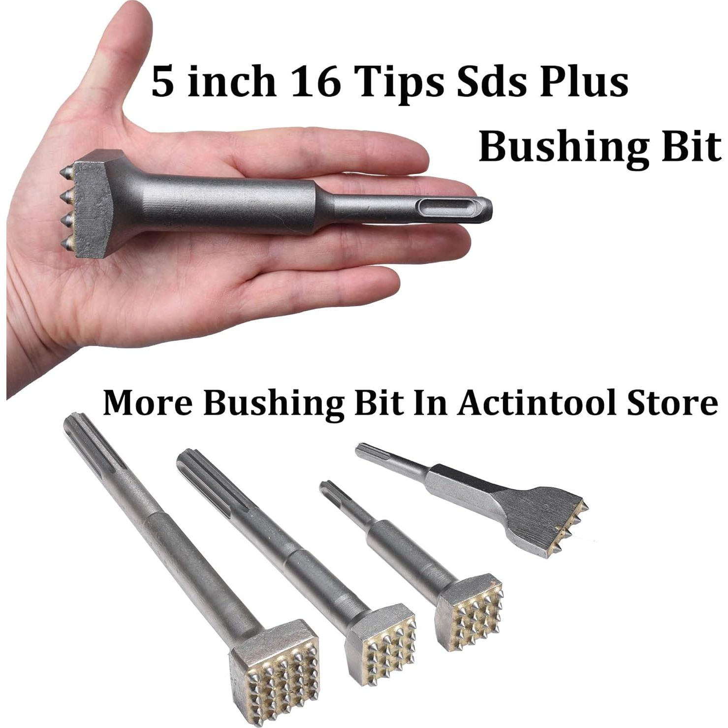 Cincel Bushing SDS Plus ACTINTOOL 16 Consejos 2 Piezas