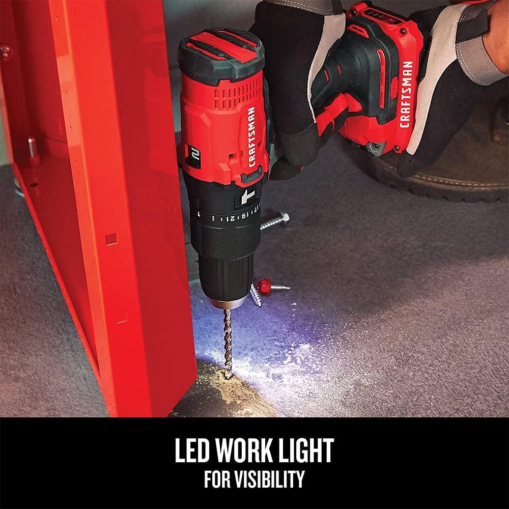 Taladro de Martillo Inalámbrico Craftsman V20 20V 1,27 cm