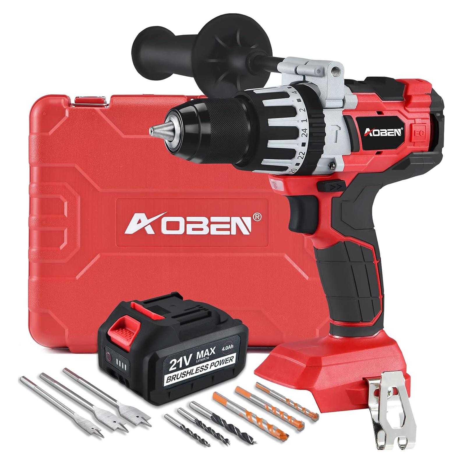 Taladro de Percusión AOBEN 21V Sin Escobillas 135 N.m