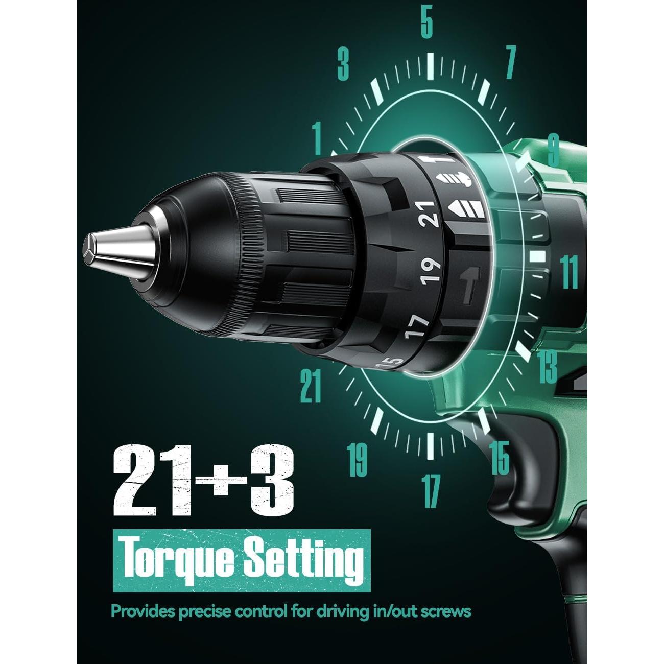 Taladro KIMO Inalámbrico 20V 1350 RPM 350 Nm Torque