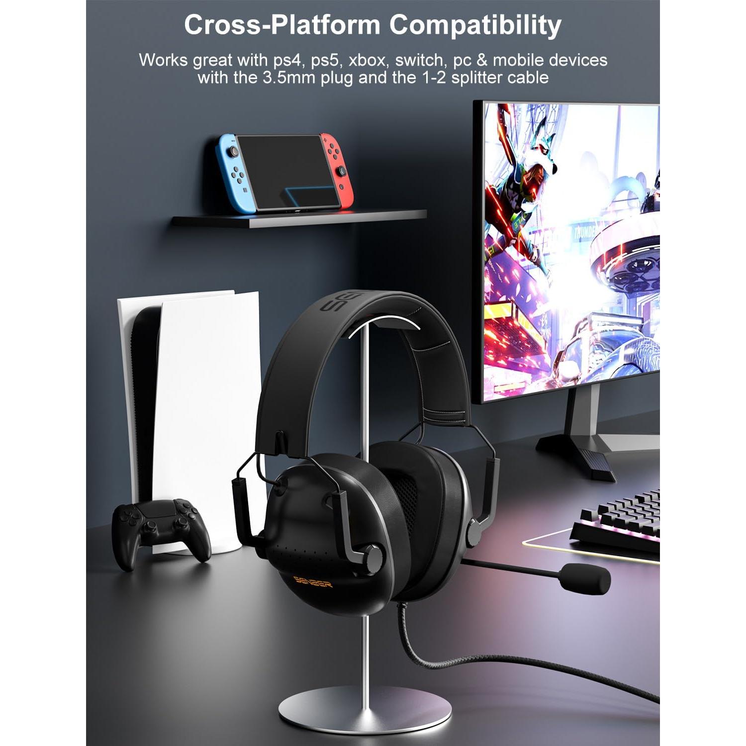 Auriculares Gaming SENZER SG500 con Sonido Surround - Negro