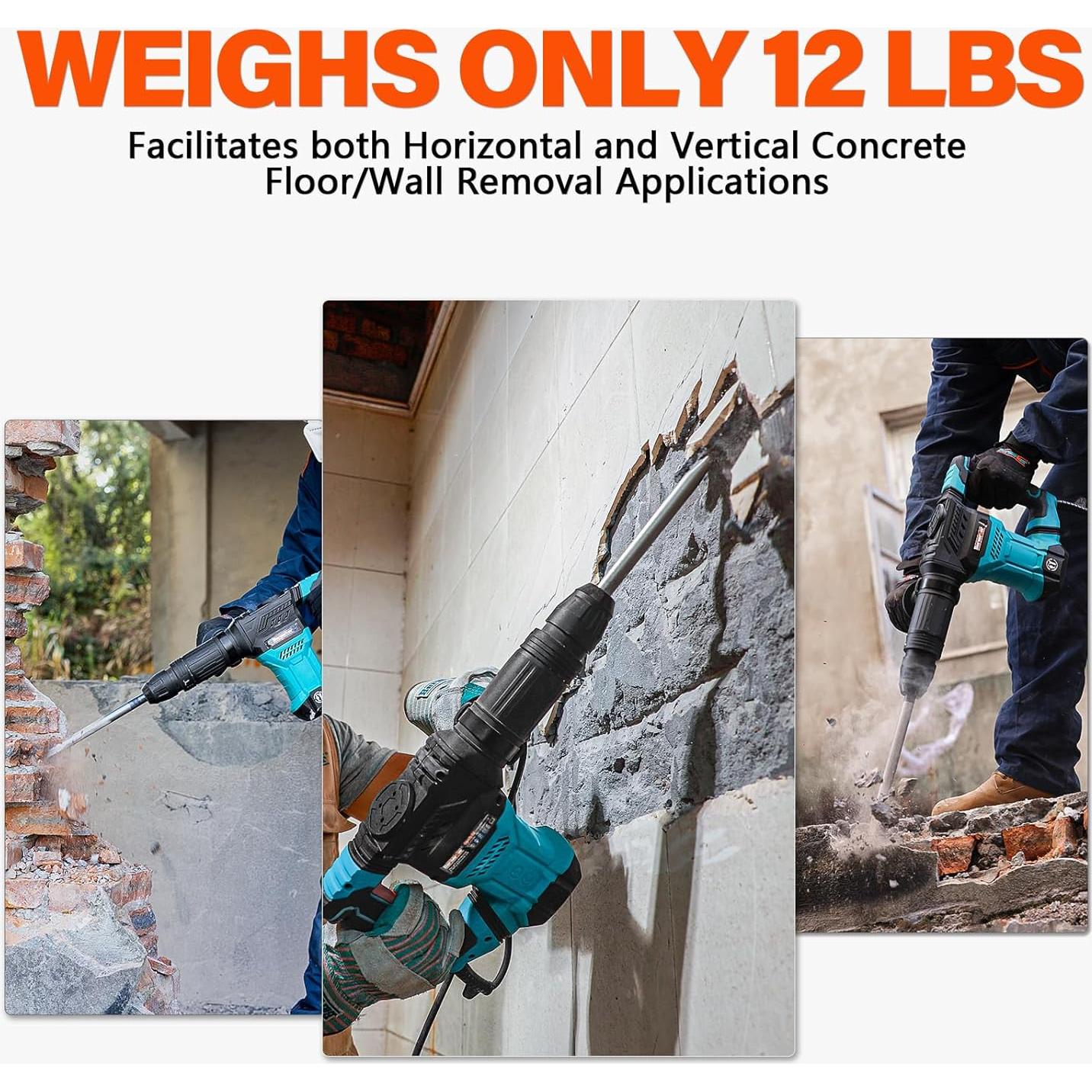 Martillo Demoledor Berserker 1300W SDS-Max 5,44 kg