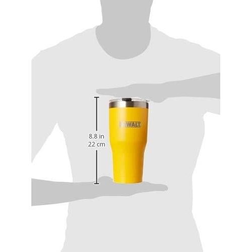 Vaso Térmico DEWALT 887 ml Amarillo Aislado Doble Pared
