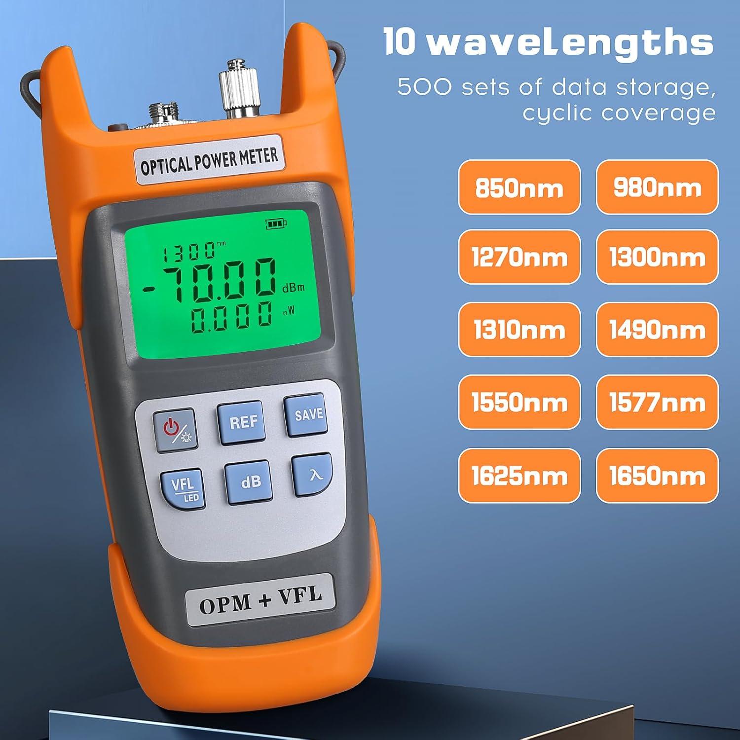 Medidor de Potencia Óptica SAIVXIAN A-G710B 15km con VFL