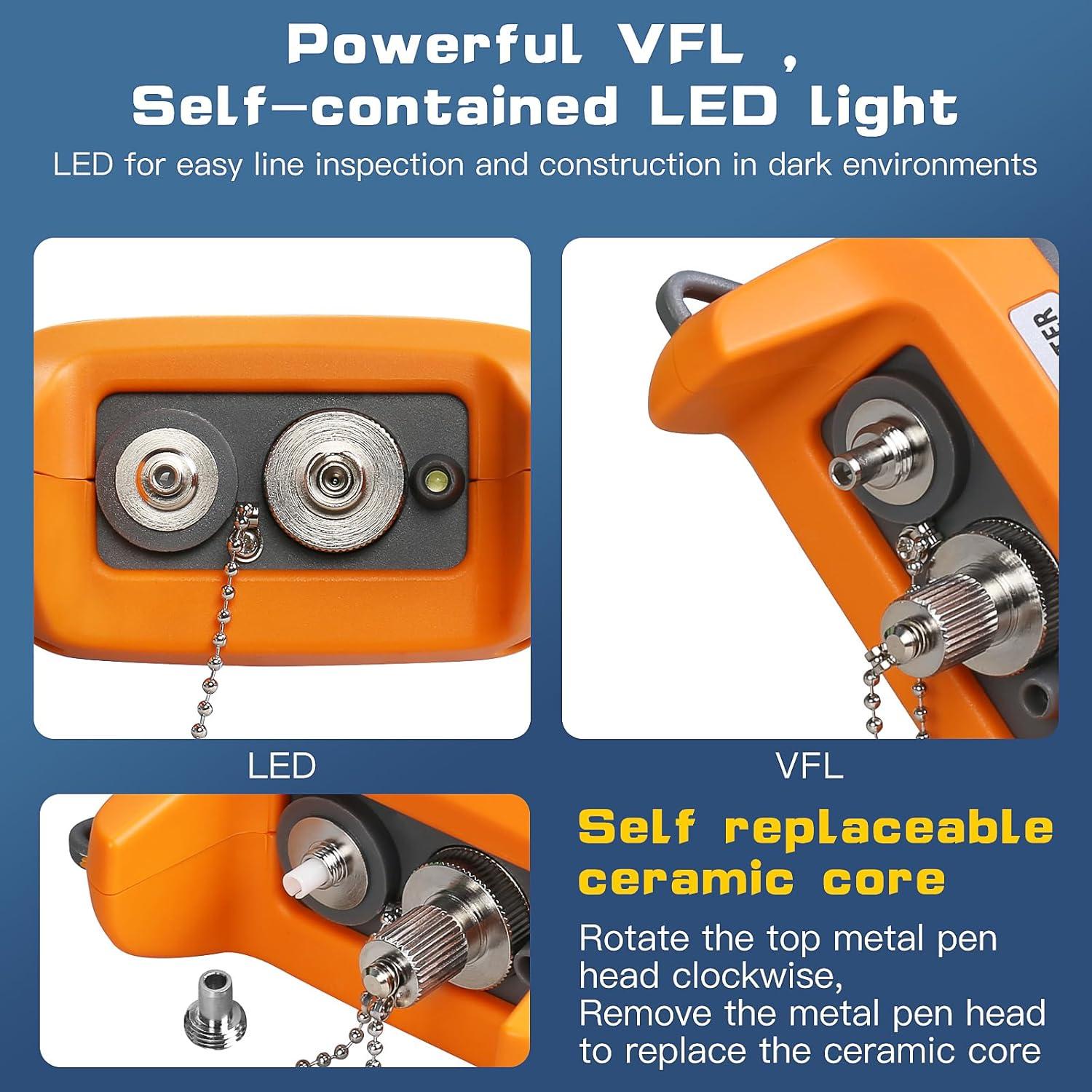 Medidor de Potencia Óptica SAIVXIAN A-G710B 15km con VFL