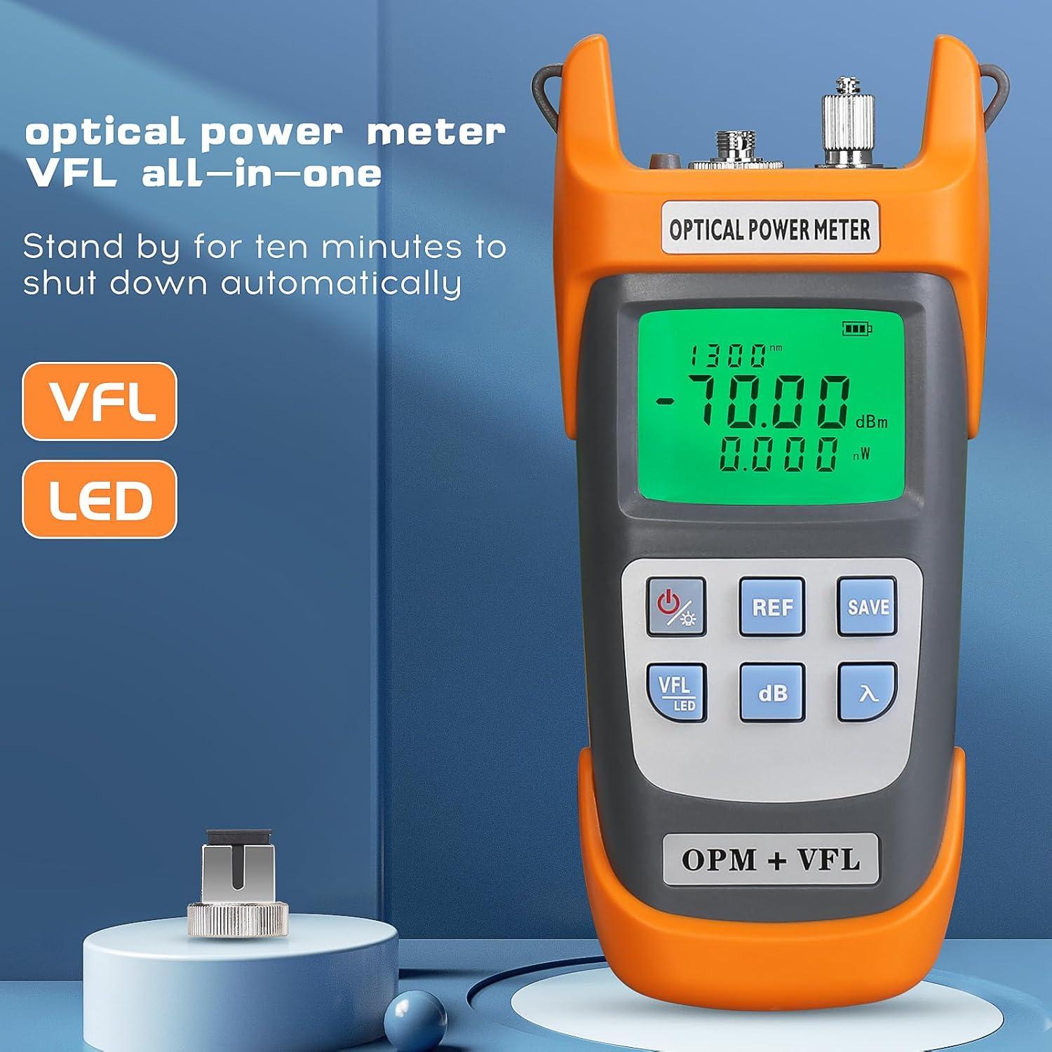 Medidor de Potencia Óptica SAIVXIAN A-G710B 15km con VFL