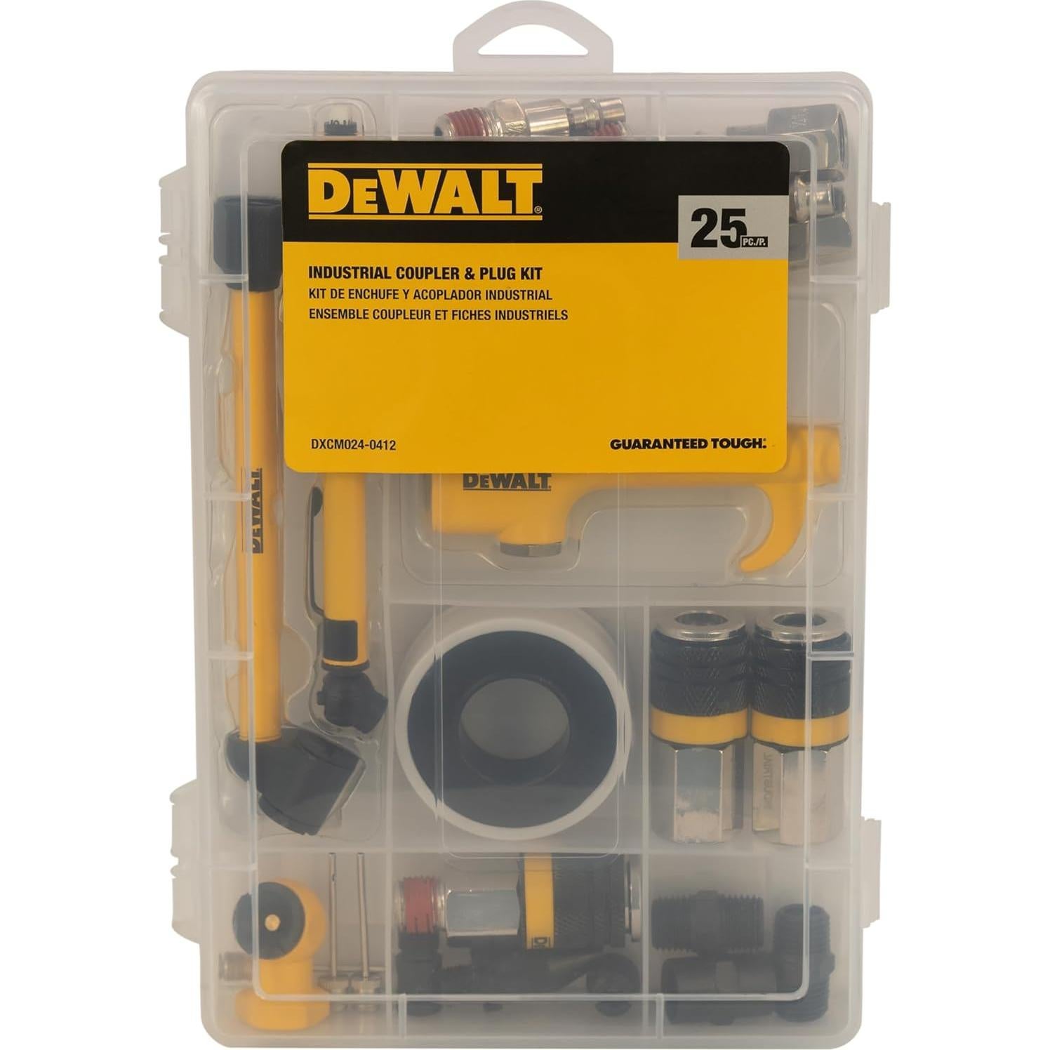Kit de Acopladores DEWALT 25 Piezas 1/4" Industrial