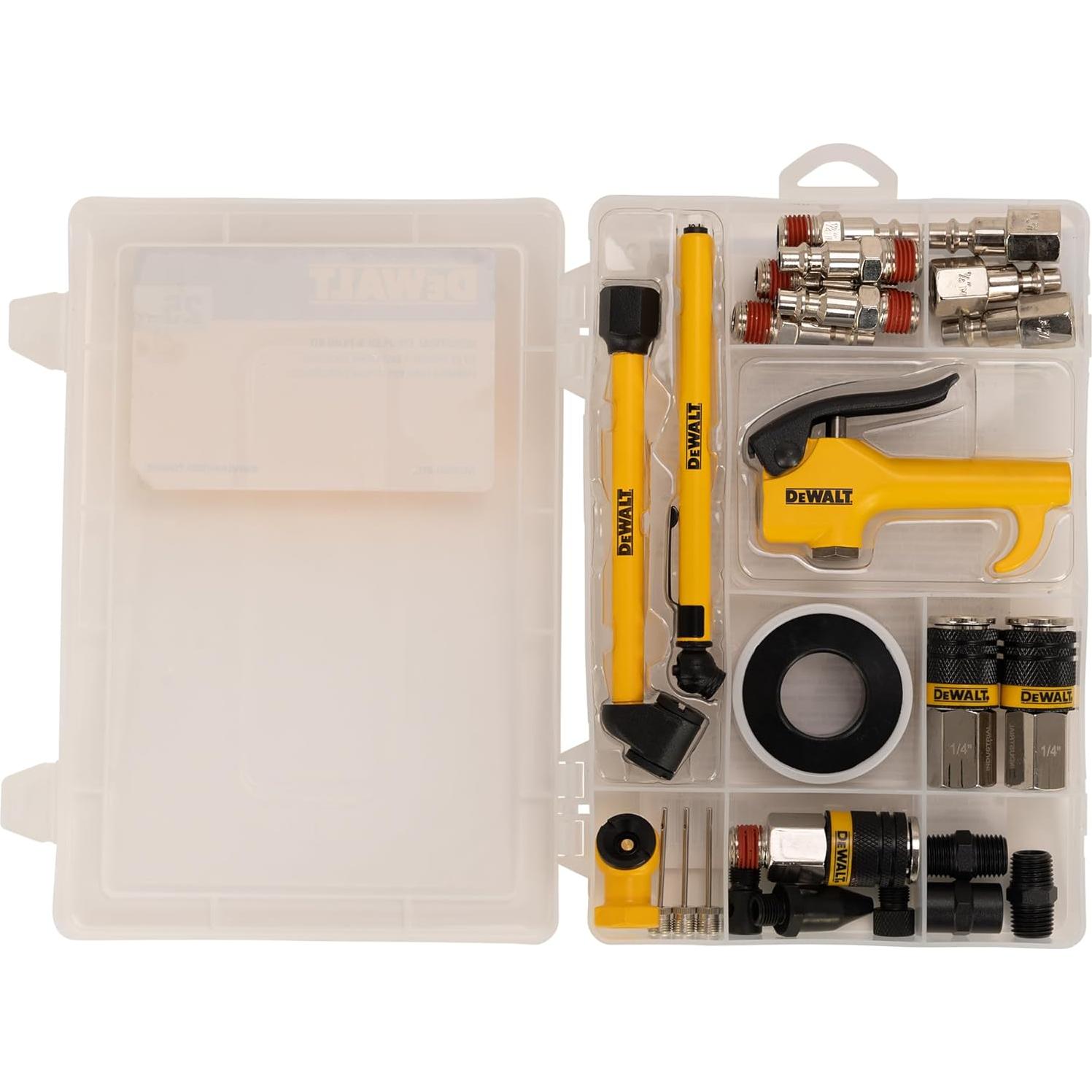 Kit de Acopladores DEWALT 25 Piezas 1/4" Industrial