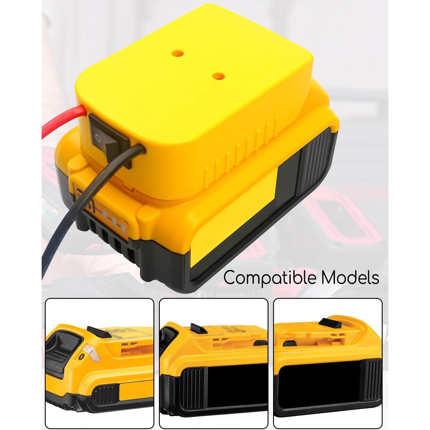 Adaptador de Batería Power Wheel DeWalt 18V 20V con Fusible