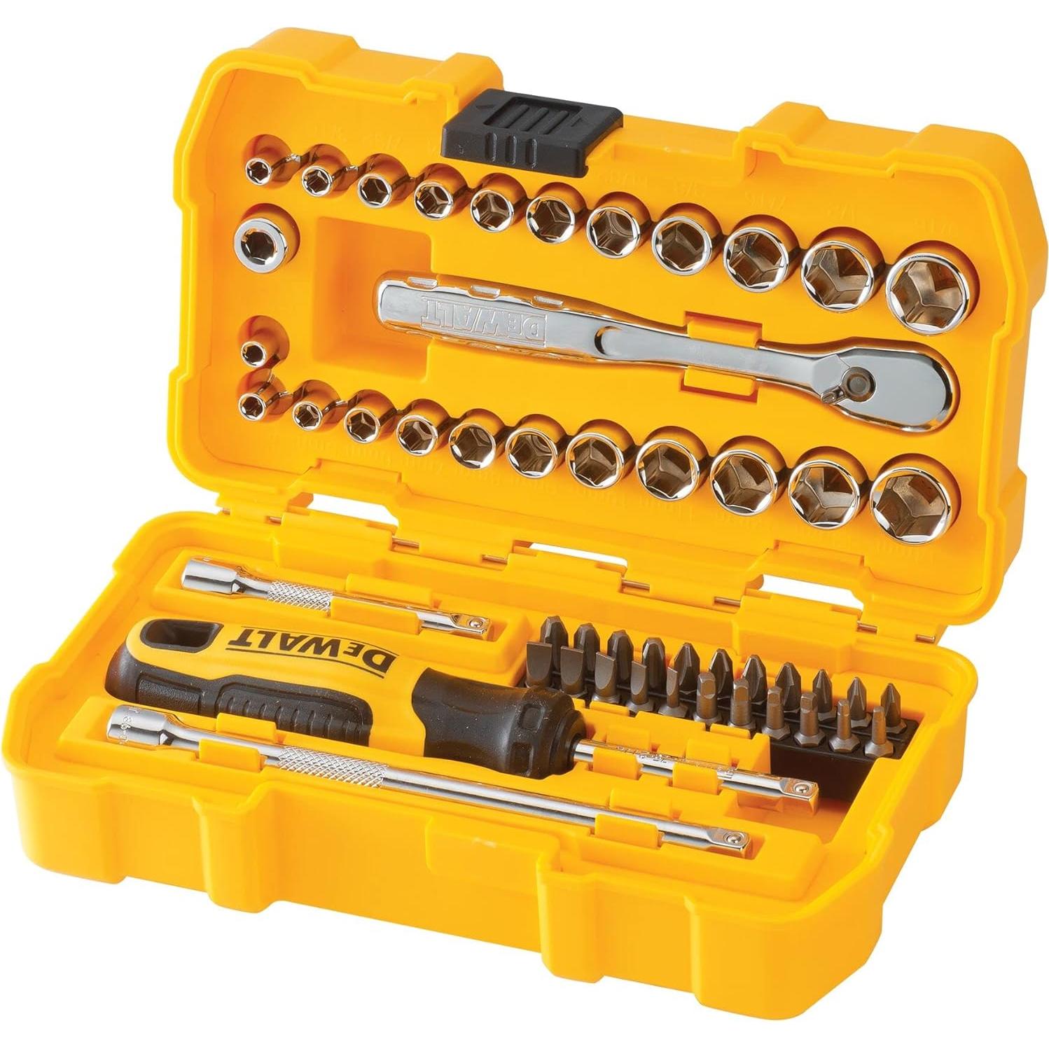 Juego de Herramientas Mecánicas DEWALT 50 Piezas 1/4" Drive