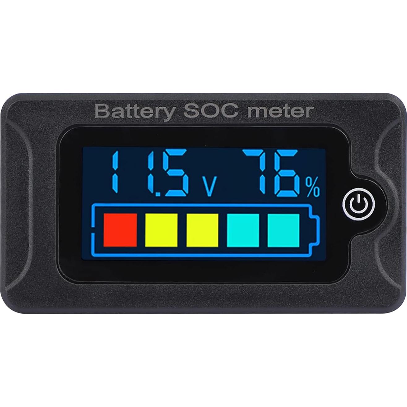 Medidor de Batería DROK 12V LCD para Batería de Litio