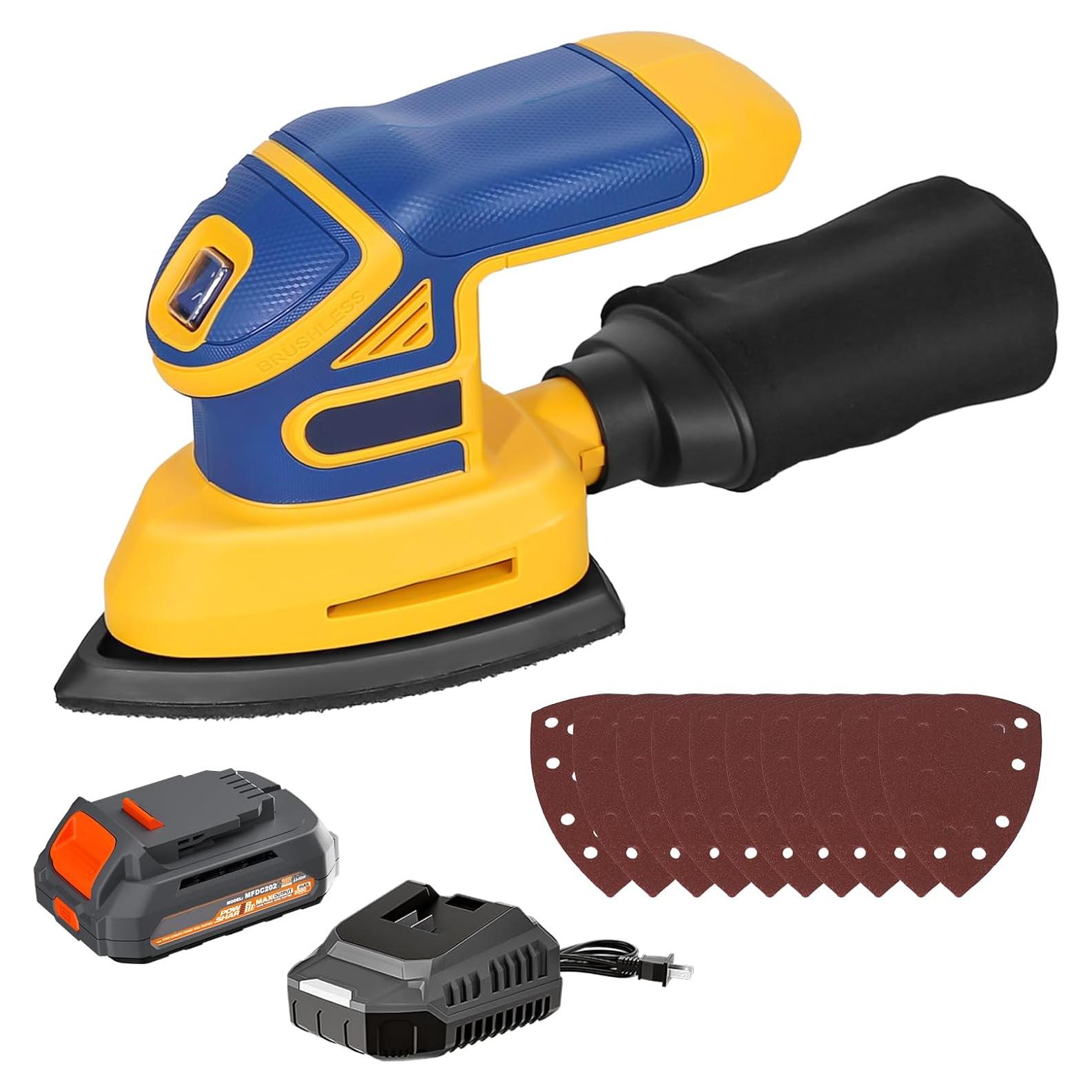 Lijadora Detallada Inalámbrica Mayoki 20V 1.9A con Accesorios