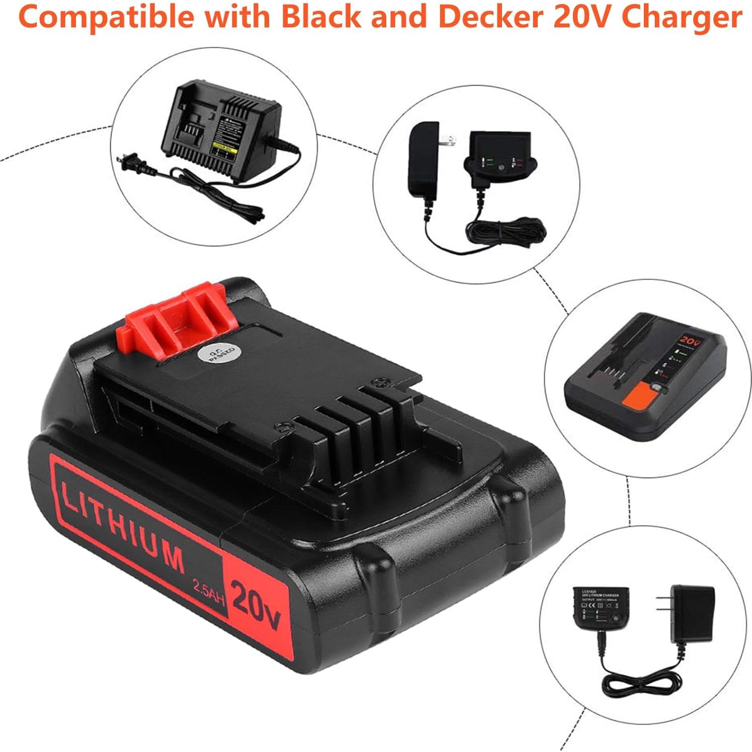 Batería de Litio 20V 2.5Ah KINGTIANLE para Black & Decker