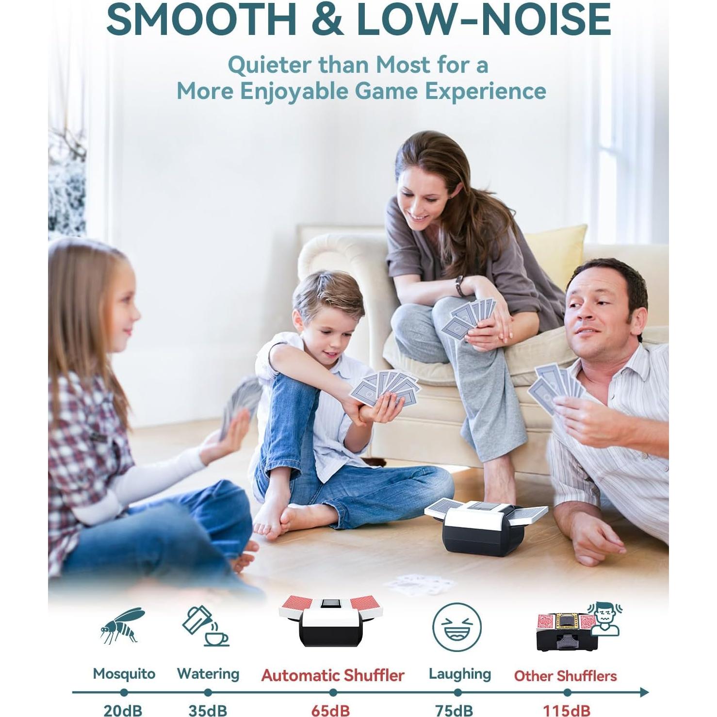 Barajador Automático KPAW X1 Recargable Bajo Ruido para 1-2 Barajas