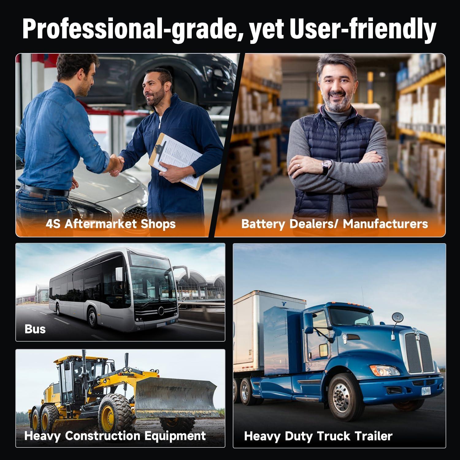 Probador de Baterías FOXWELL BT705 12V 24V Digital LCD