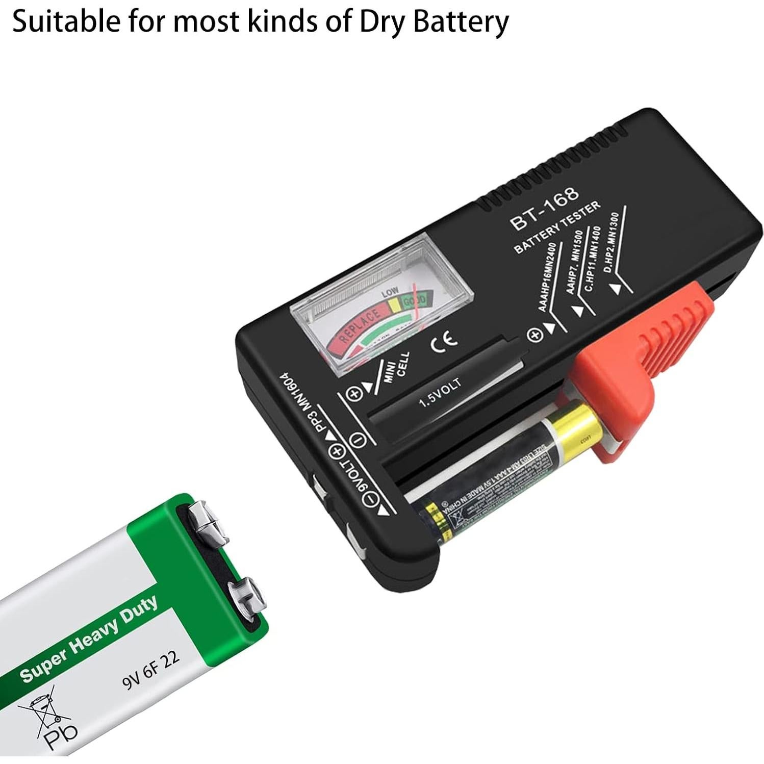 Probador de Baterías ZUFECY BT-168 Compacto 1.5V 9V