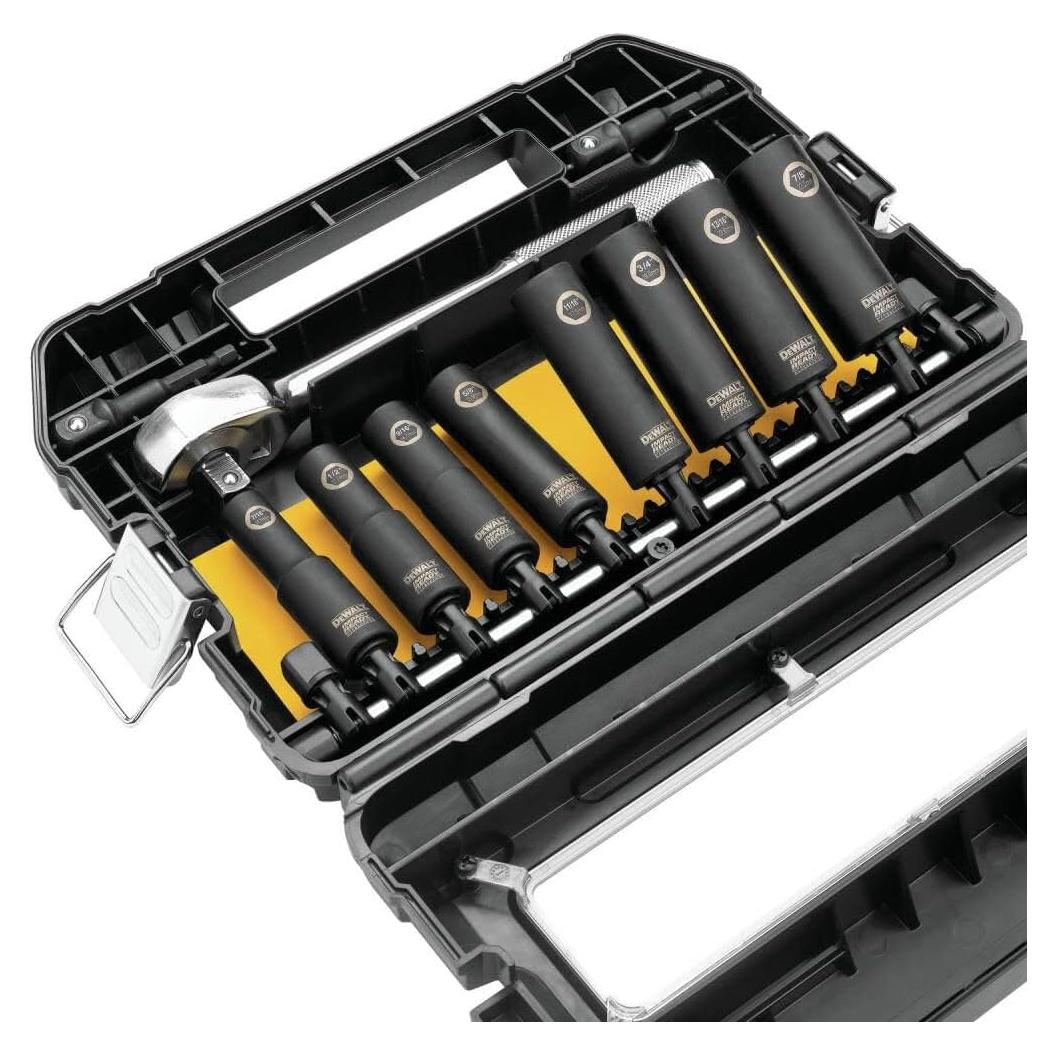 Juego de Enchufes de Impacto DEWALT 10 Piezas 1/2"