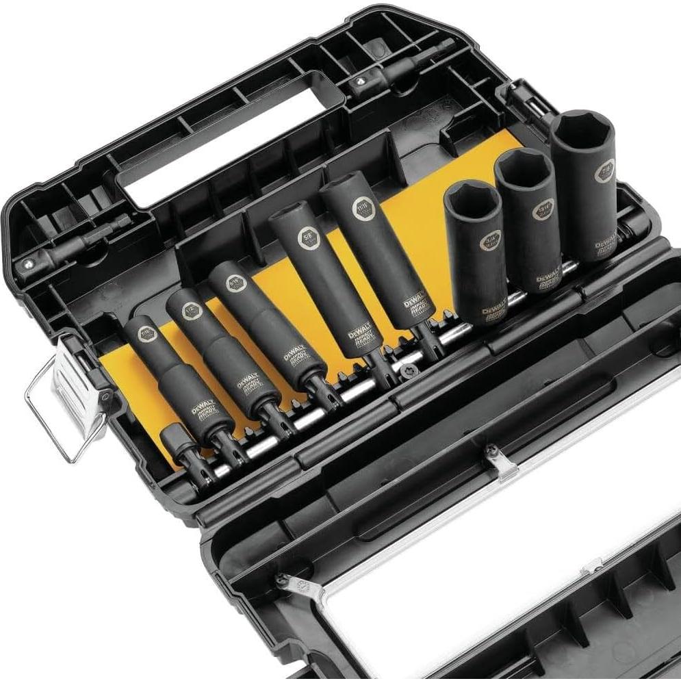 Juego de Enchufes de Impacto DEWALT 10 Piezas 1/2"