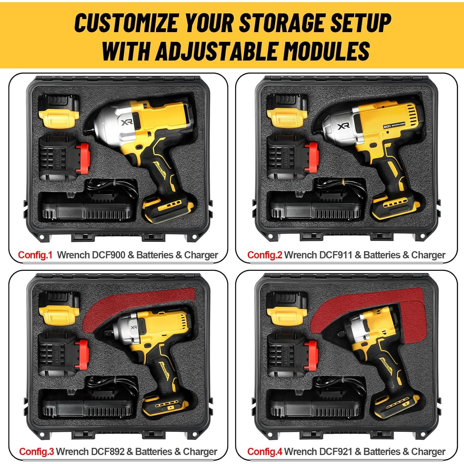 Estuche Duro LOTOCASE para Llaves Dewalt 20V Personalizable
