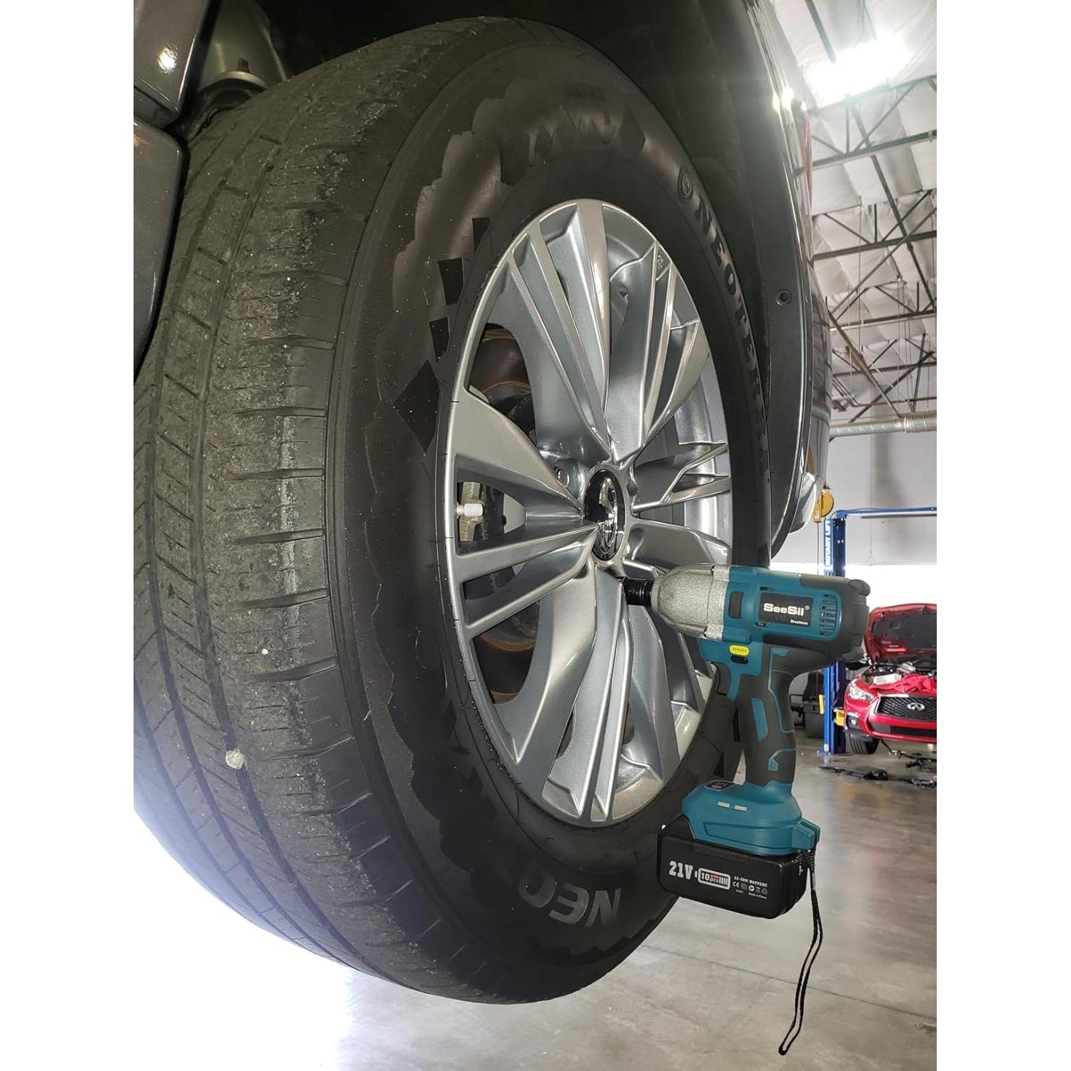 Llave de Impacto Inalámbrica Seesii WH450 450N.m 21V Compacta