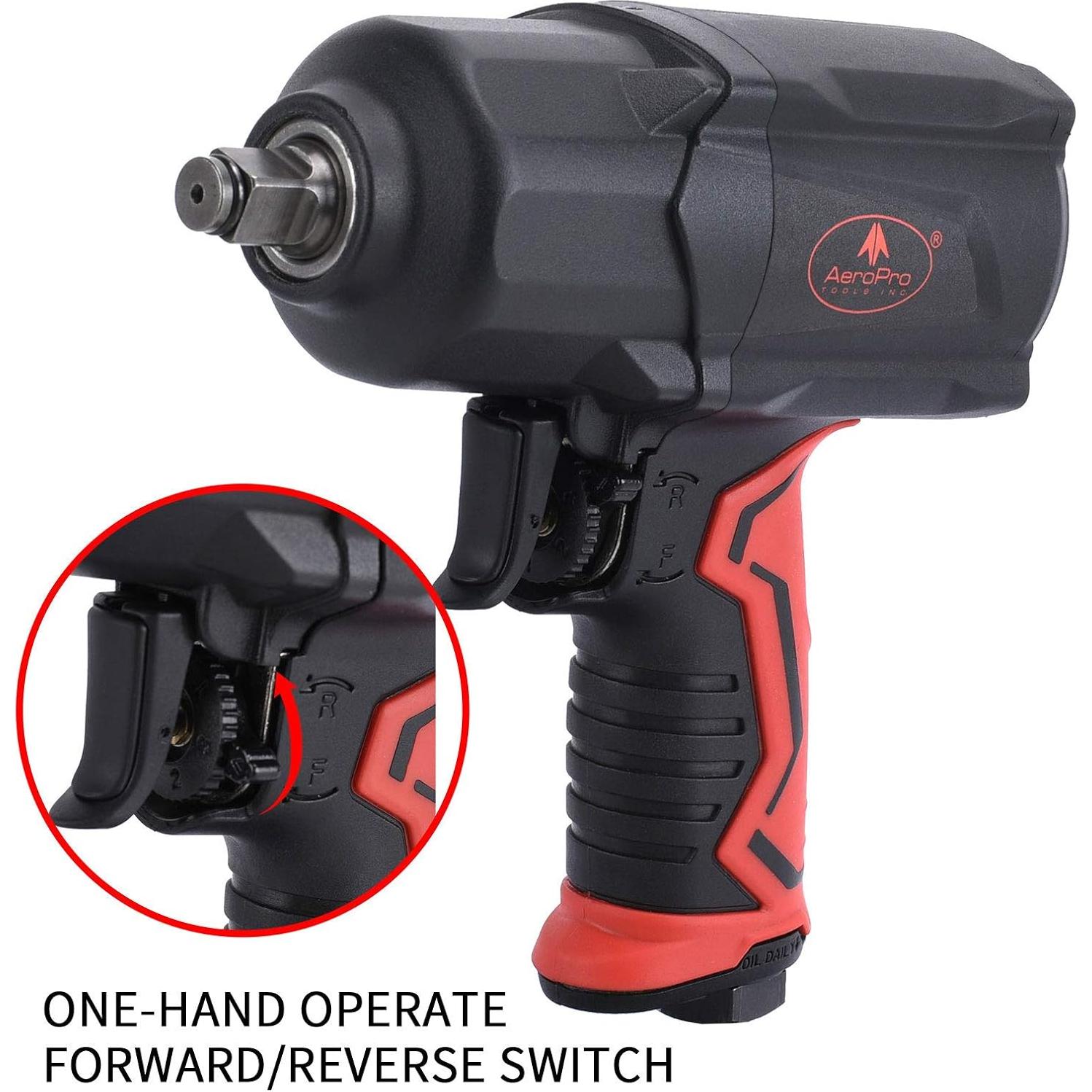 Llave de Impacto Neumática AEROPRO A301 1/2" 1200 Nm 7000 RPM