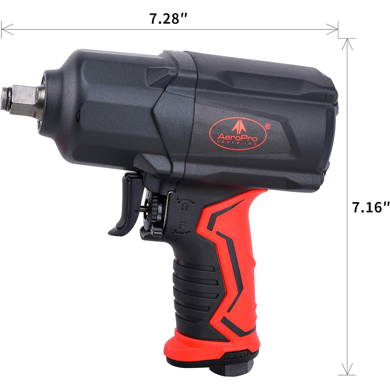 Llave de Impacto Neumática AEROPRO A301 1/2" 1200 Nm 7000 RPM