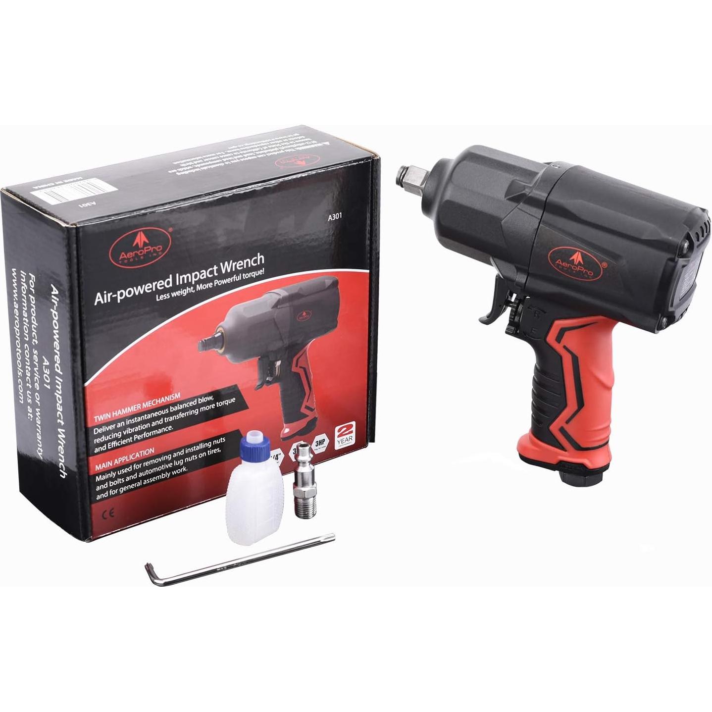 Llave de Impacto Neumática AEROPRO A301 1/2" 1200 Nm 7000 RPM