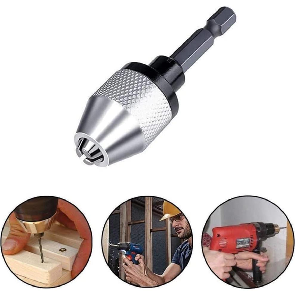 Adaptadores de Broca Sin Llave Fixinus 2 Piezas 0.3-6.5mm