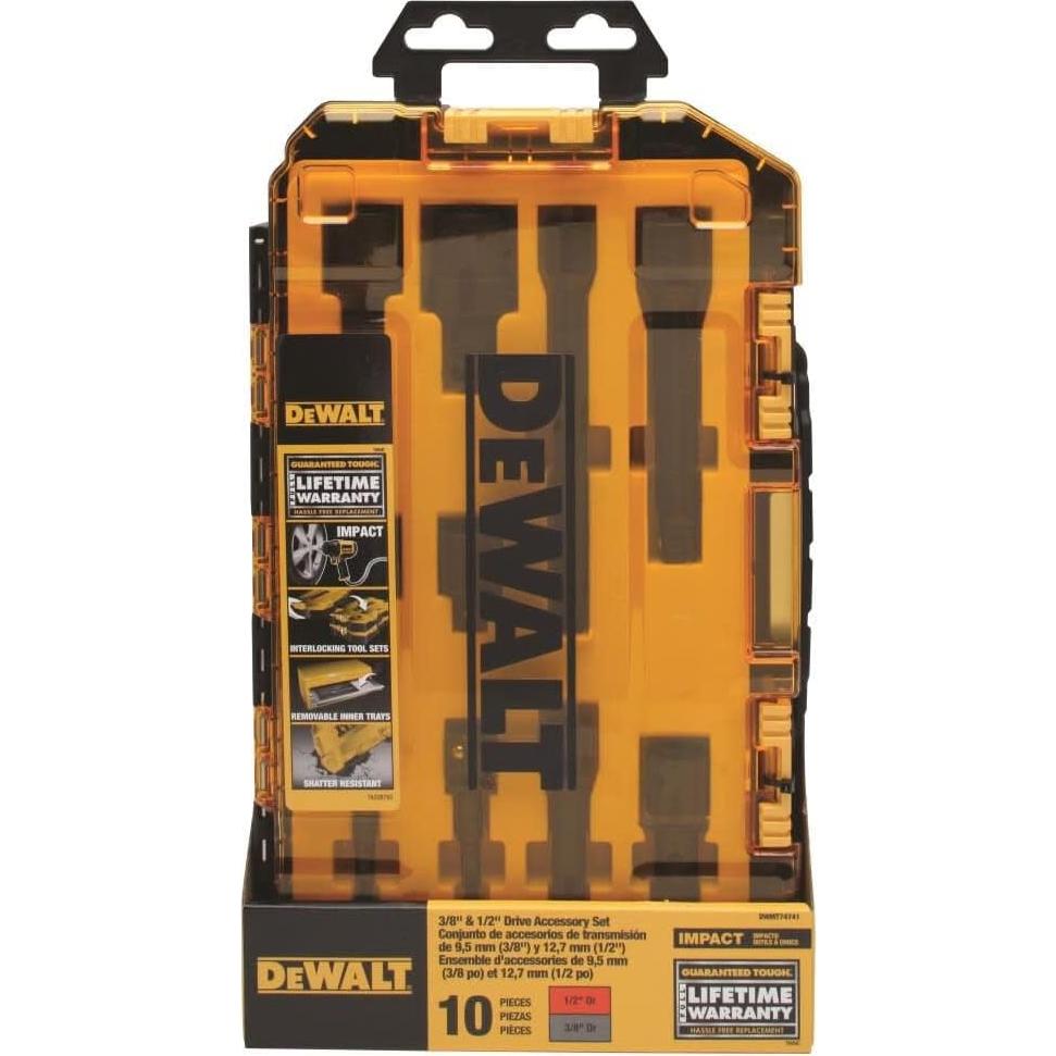 Juego de Enchufes de Impacto DEWALT 10 Piezas Métrico