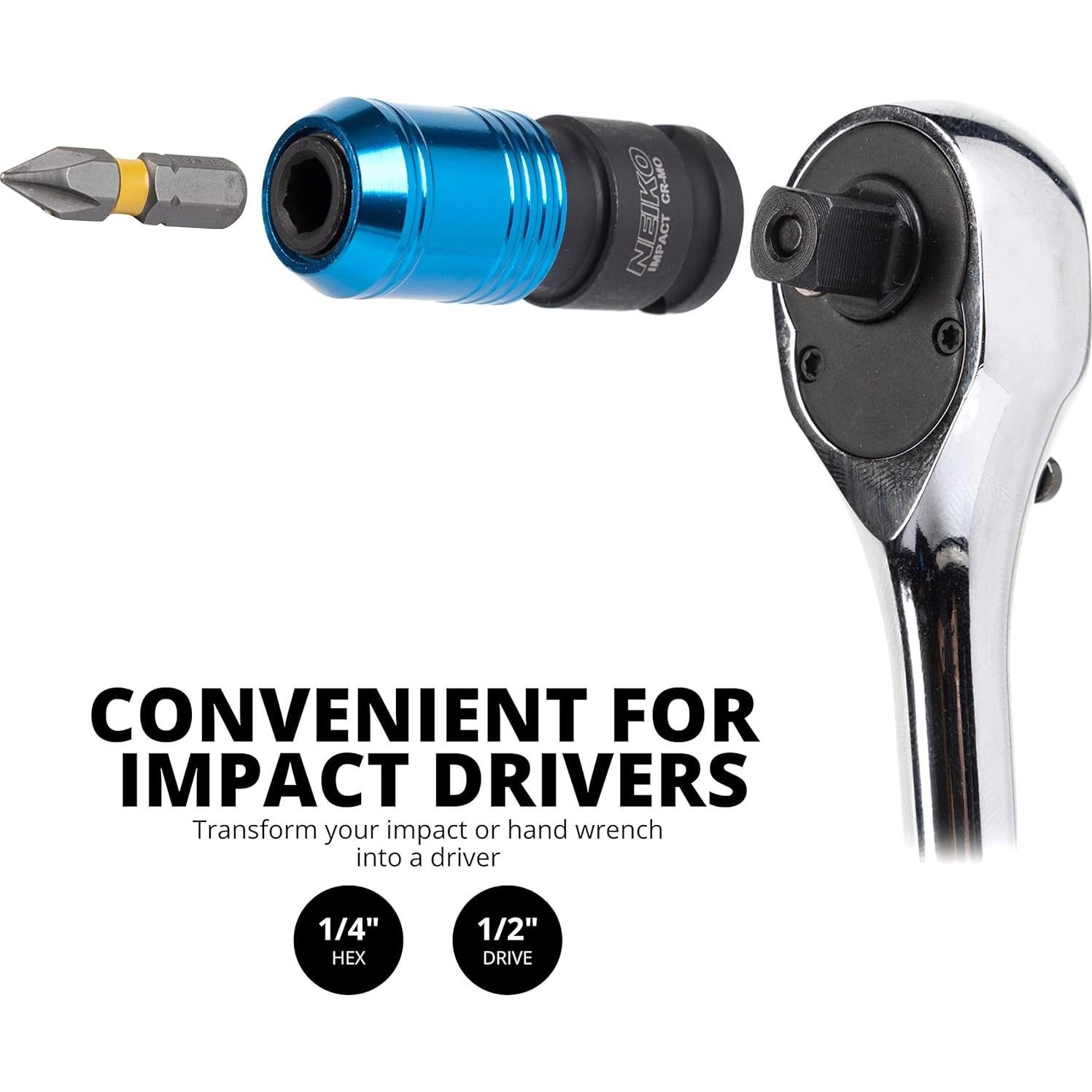 Adaptador de impacto NEIKO 30285A 3/8" a 1/4" hexagonal