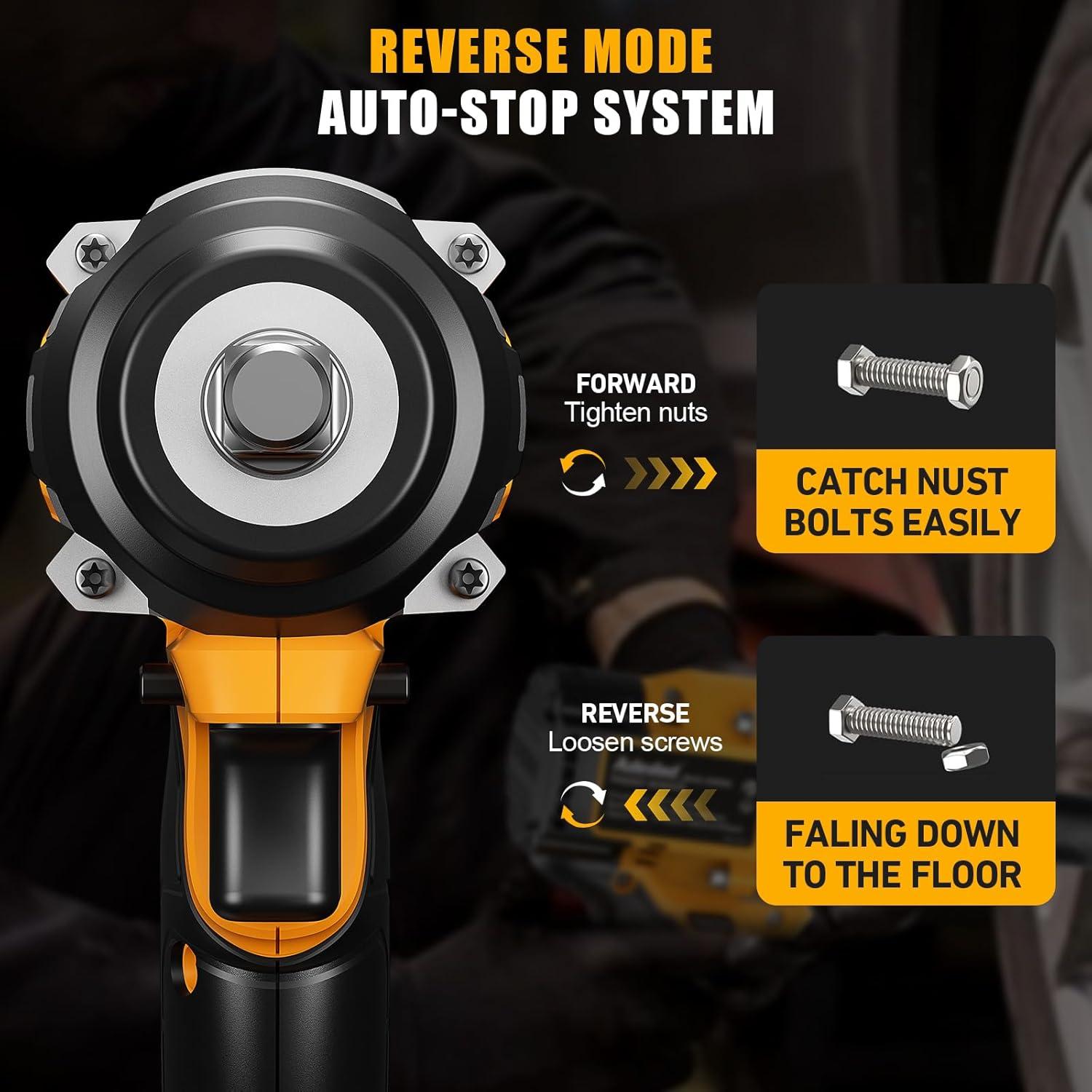 Llave de impacto Adedad 20V 750N.m 2 baterías 4.0Ah