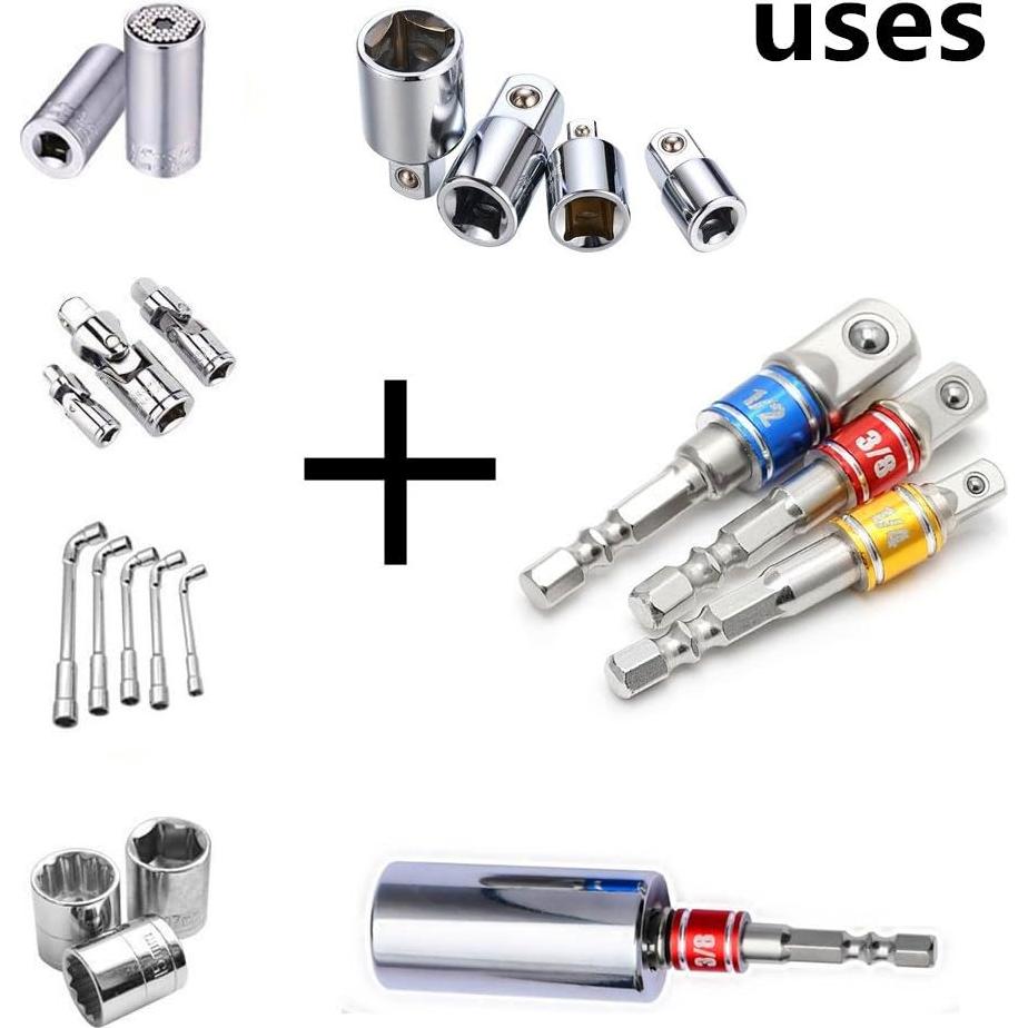 Juego de Adaptadores CIGOTU 3 Piezas para Taladro