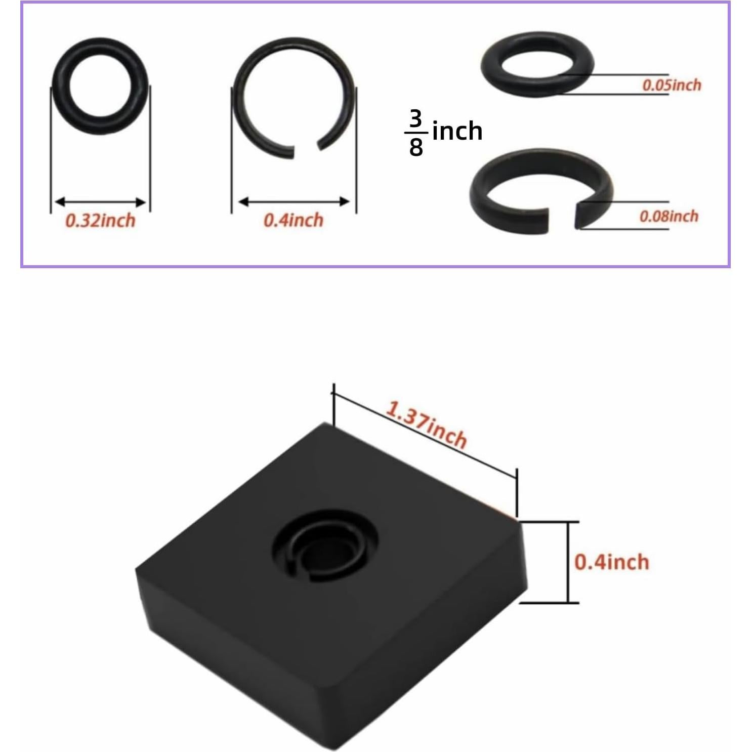 Clip de Anillo de Retención TALSWIF 1/2" y 3/8" 12 Piezas