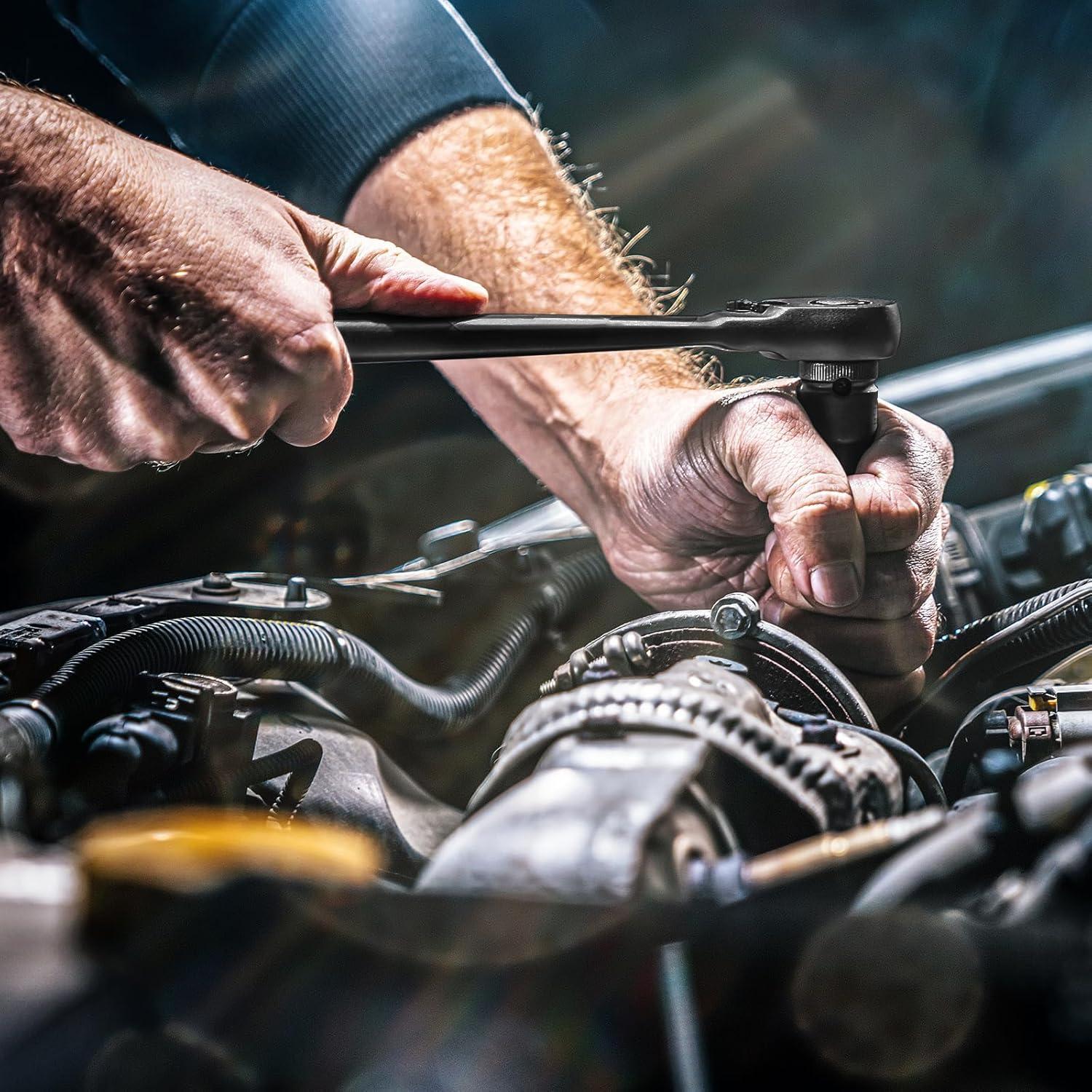 Juego de Enchufes de Impacto EGOFIX 50 Piezas 3/8" SAE y Métrico