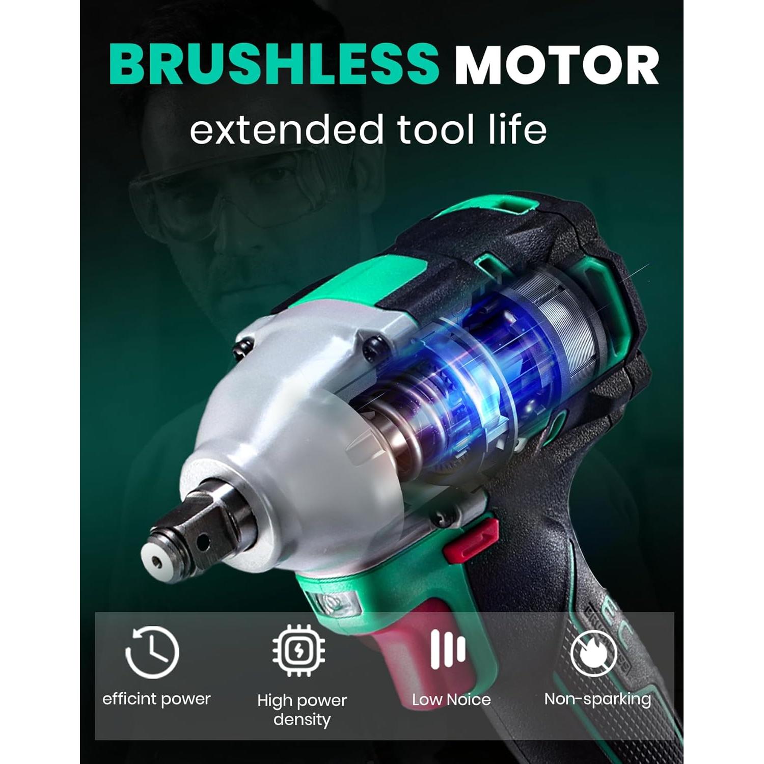 Llave de impacto DCA 20V 1/2" 235 Nm 4 modos y batería