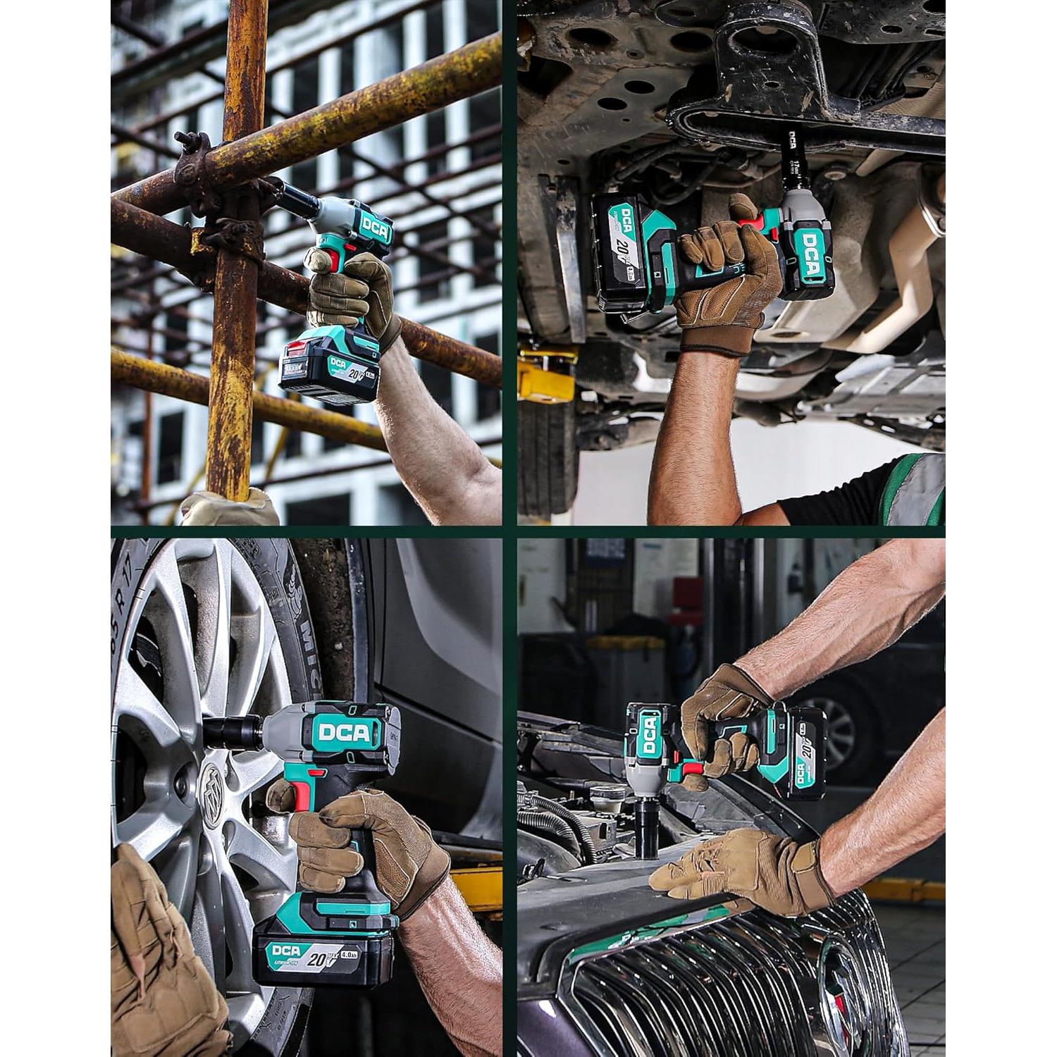 Llave de impacto DCA 20V 1/2" 235 Nm 4 modos y batería