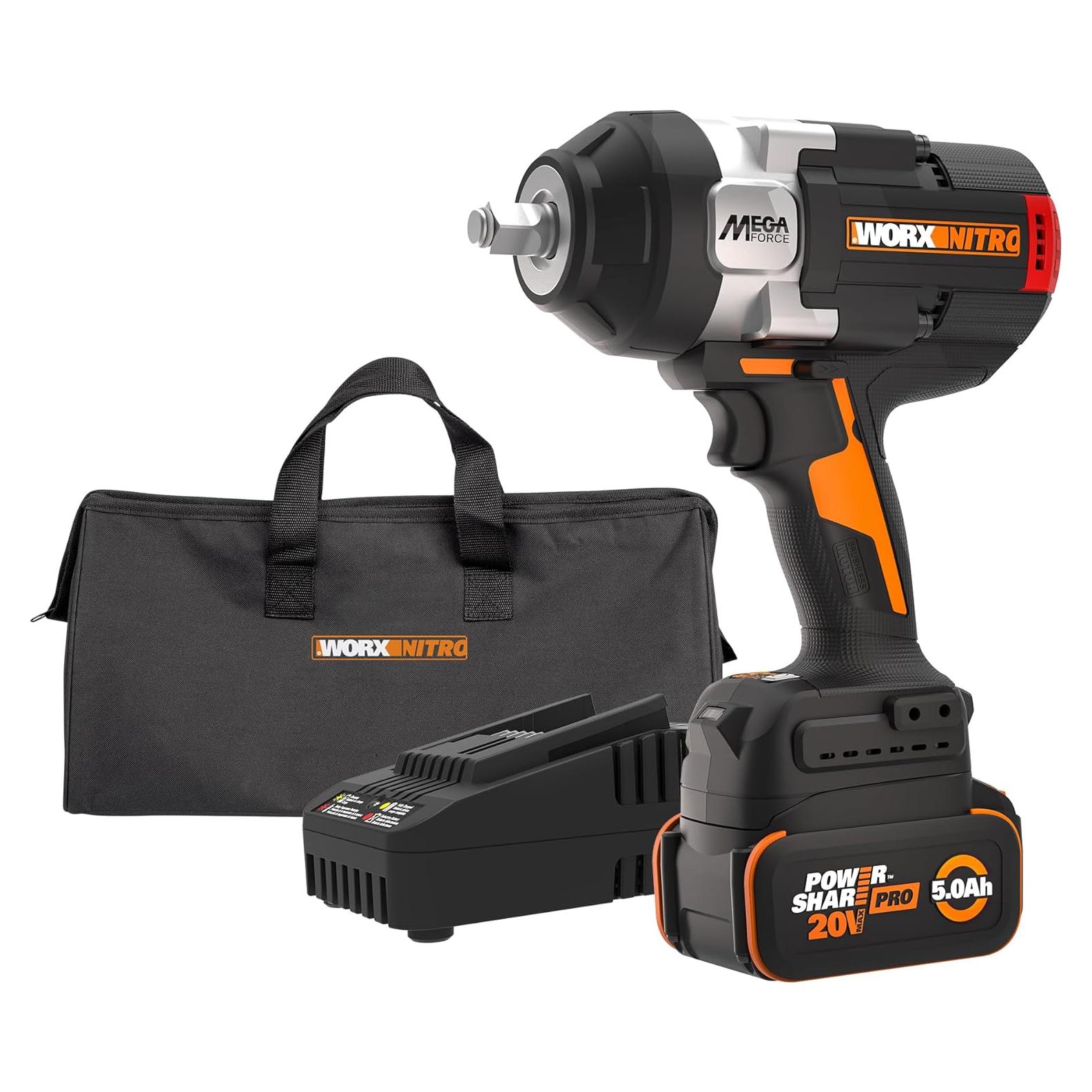 Llave de Impacto Inalámbrica WORX Nitro 20V 1400 Nm Compacta