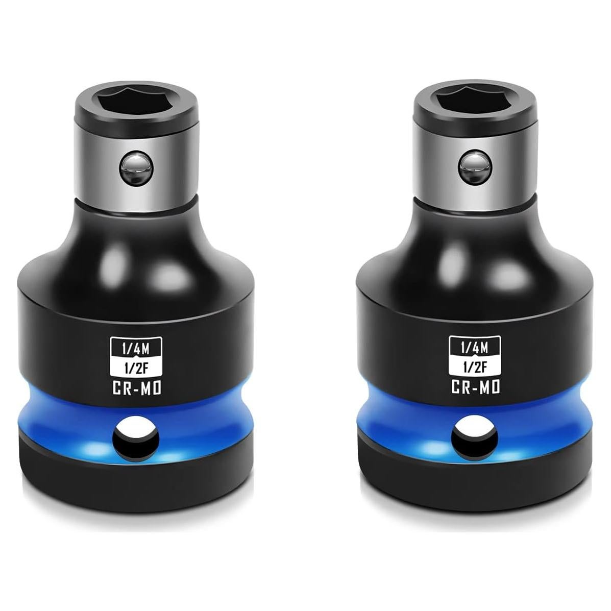 Adaptadores de Socket 1/2 a 1/4 BLACKROBOT 2PCS Acero Cr-Mo
